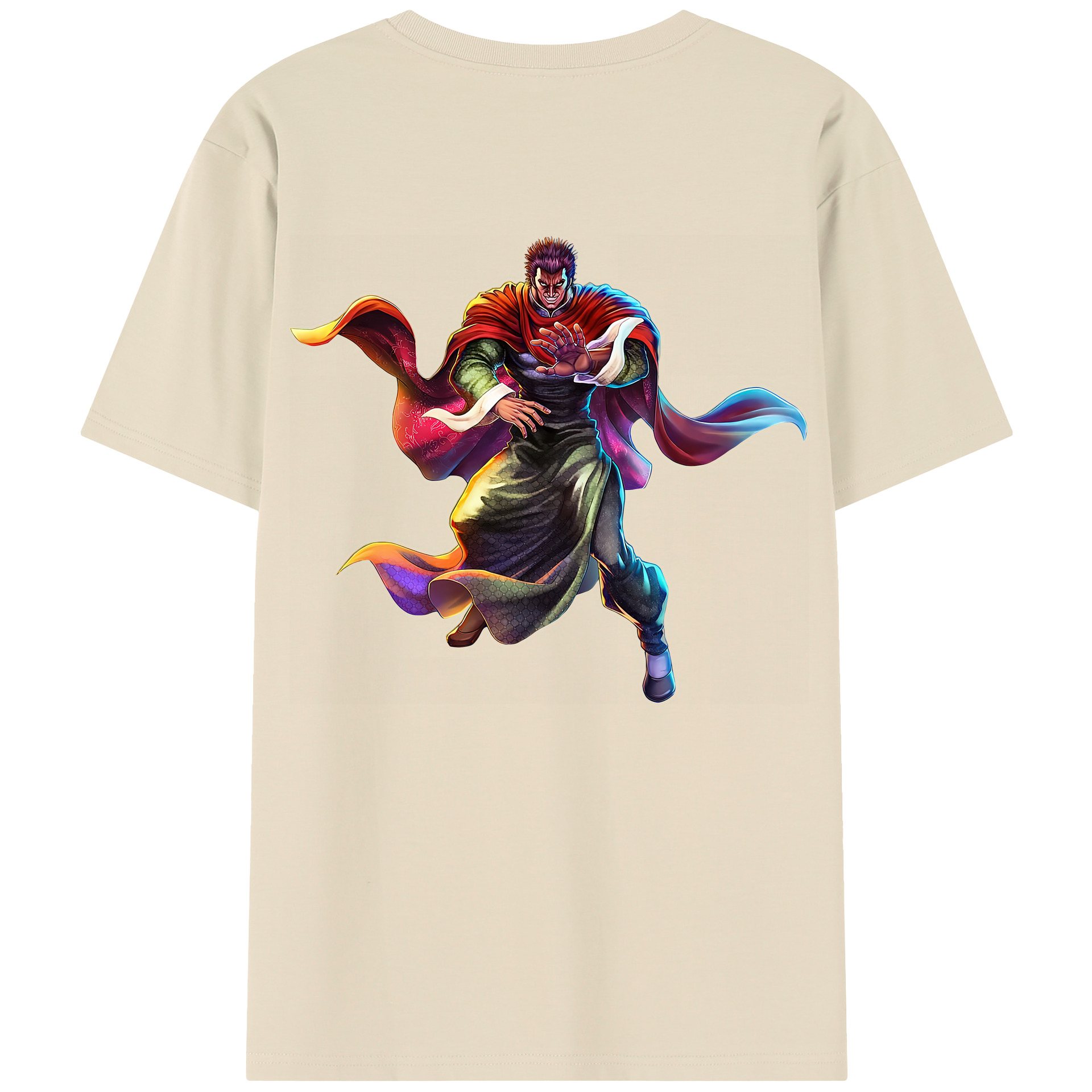 （画像用） 北斗の拳 Fist of the North Star 綿100％半袖Tシャツ（背面プリント）