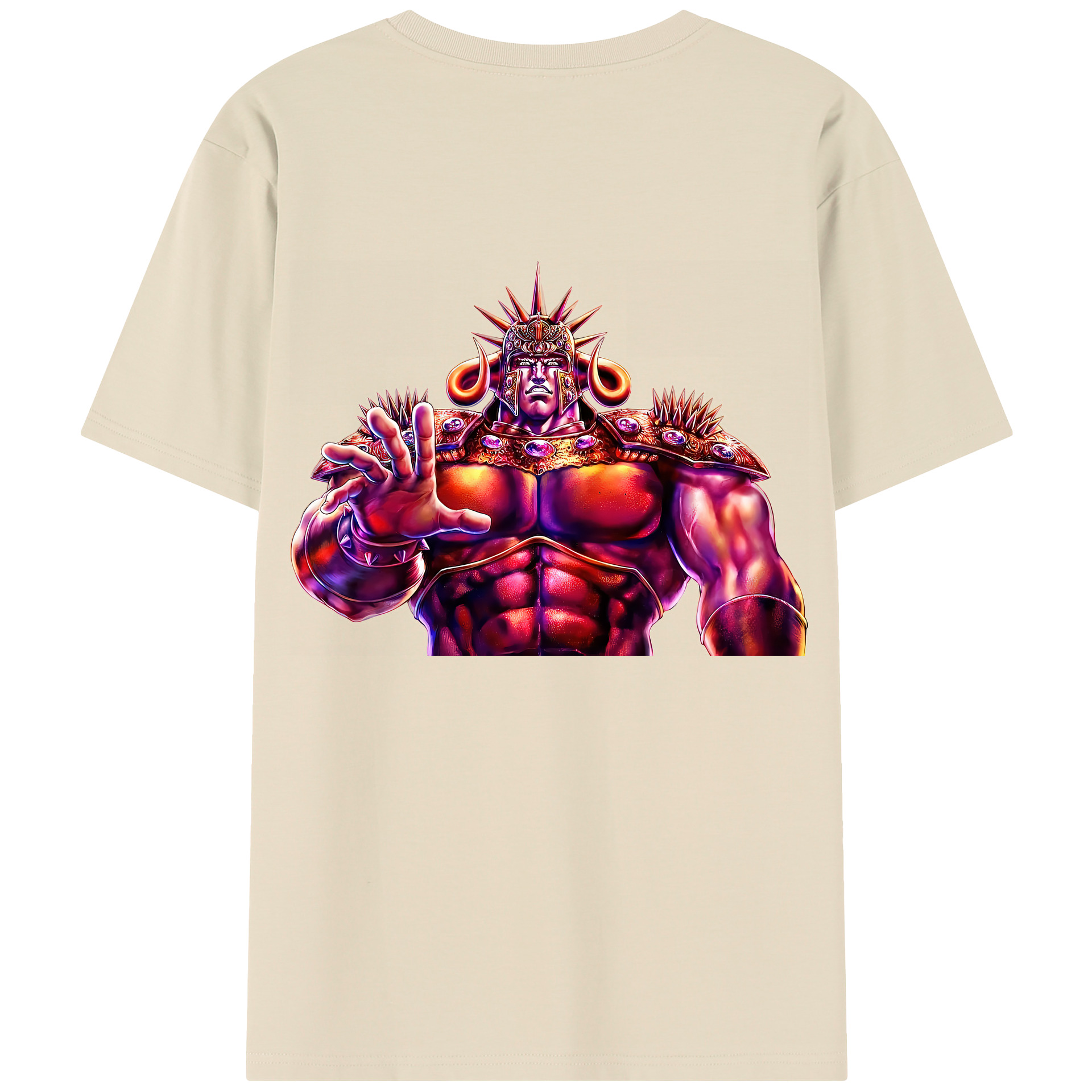 （画像用） 北斗の拳 Fist of the North Star 綿100％半袖Tシャツ（背面プリント）