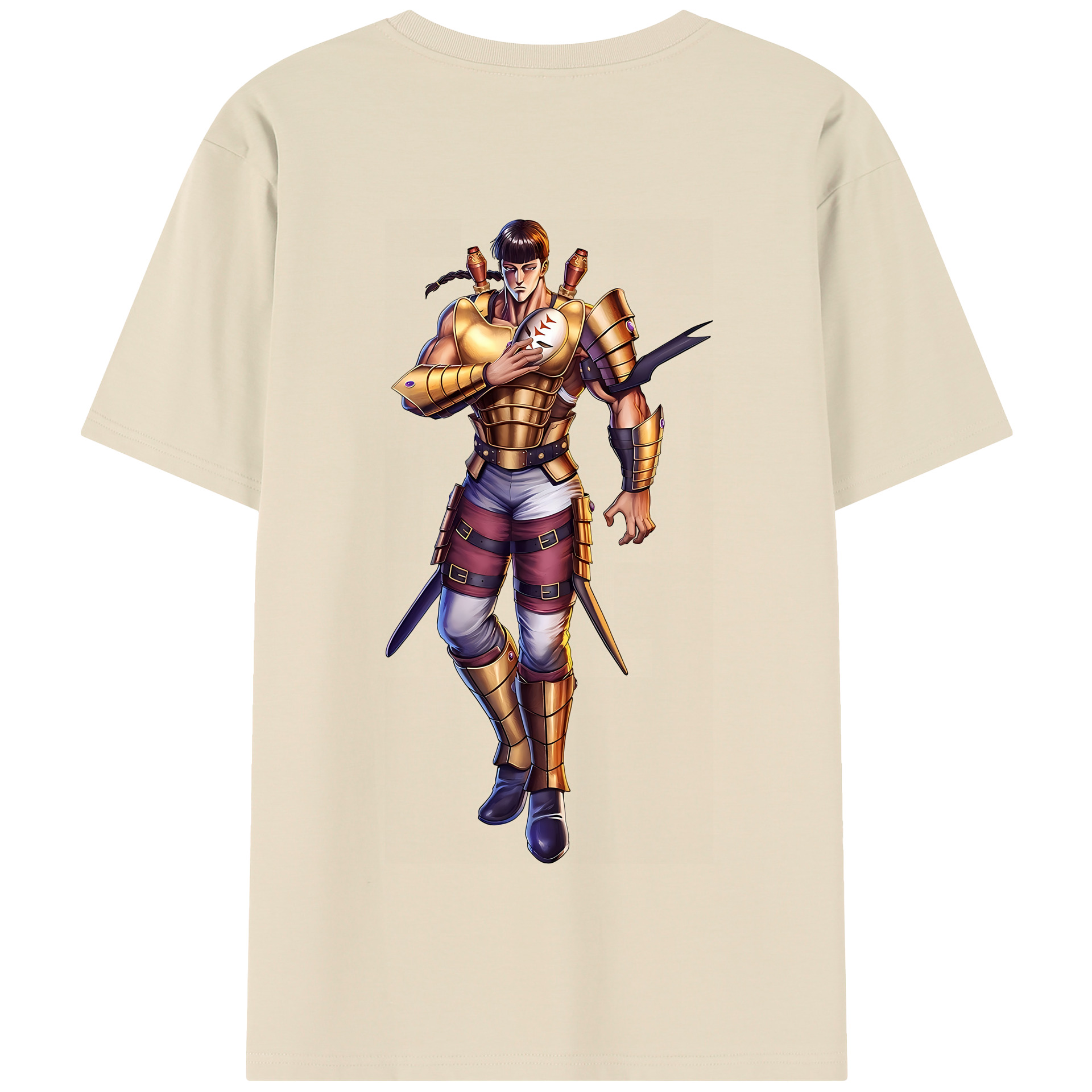 （画像用） 北斗の拳 Fist of the North Star 綿100％半袖Tシャツ（背面プリント）