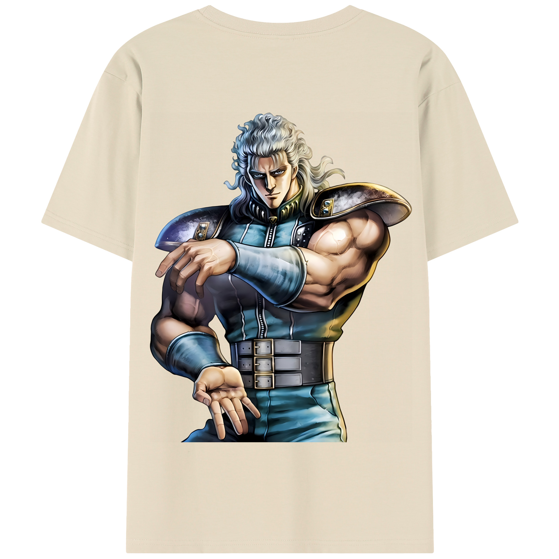 （画像用） 北斗の拳 Fist of the North Star 綿100％半袖Tシャツ（背面プリント）