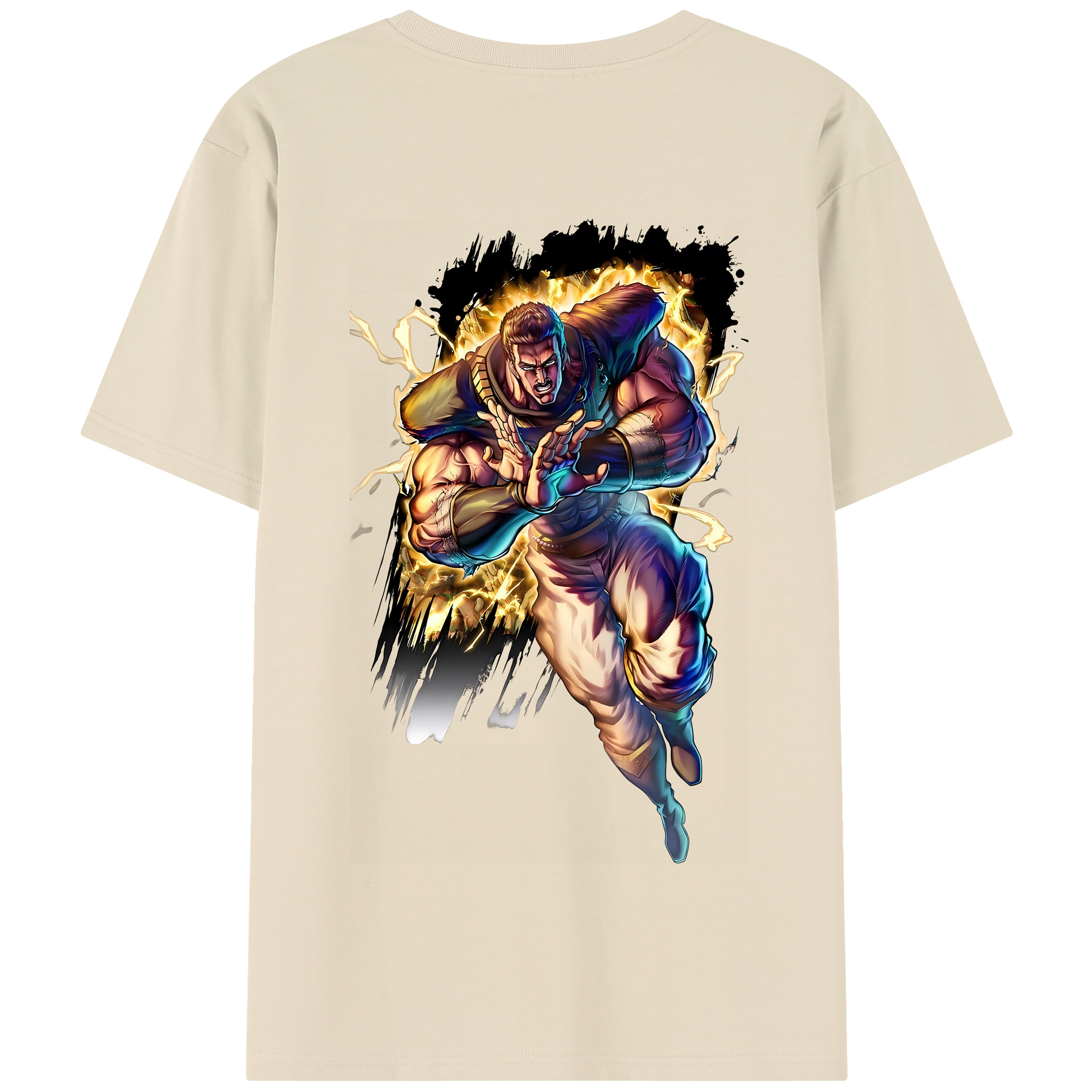 （画像用） 北斗の拳 Fist of the North Star 綿100％半袖Tシャツ（背面プリント）