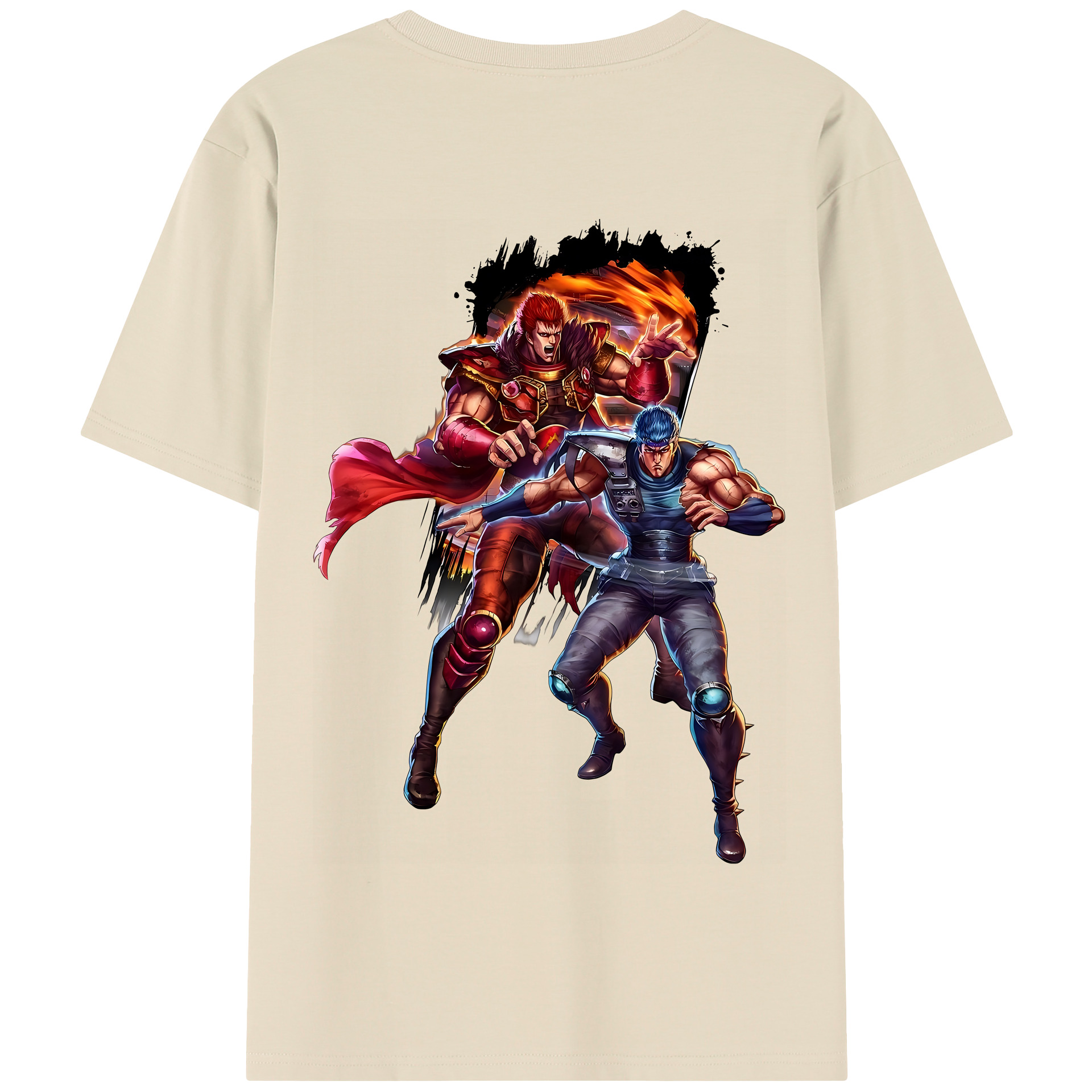 （画像用） 北斗の拳 Fist of the North Star 綿100％半袖Tシャツ（背面プリント）