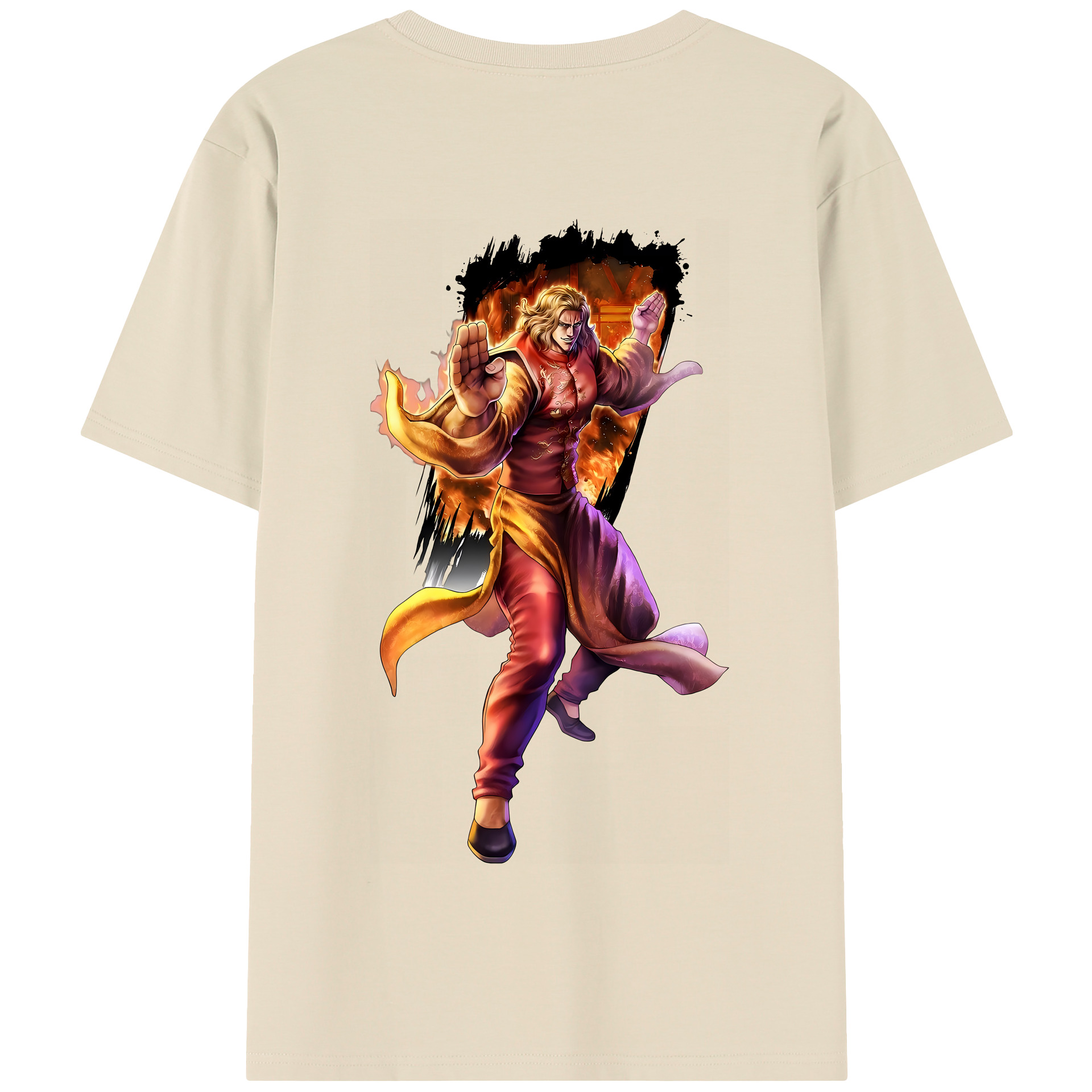 （画像用） 北斗の拳 Fist of the North Star 綿100％半袖Tシャツ（背面プリント）
