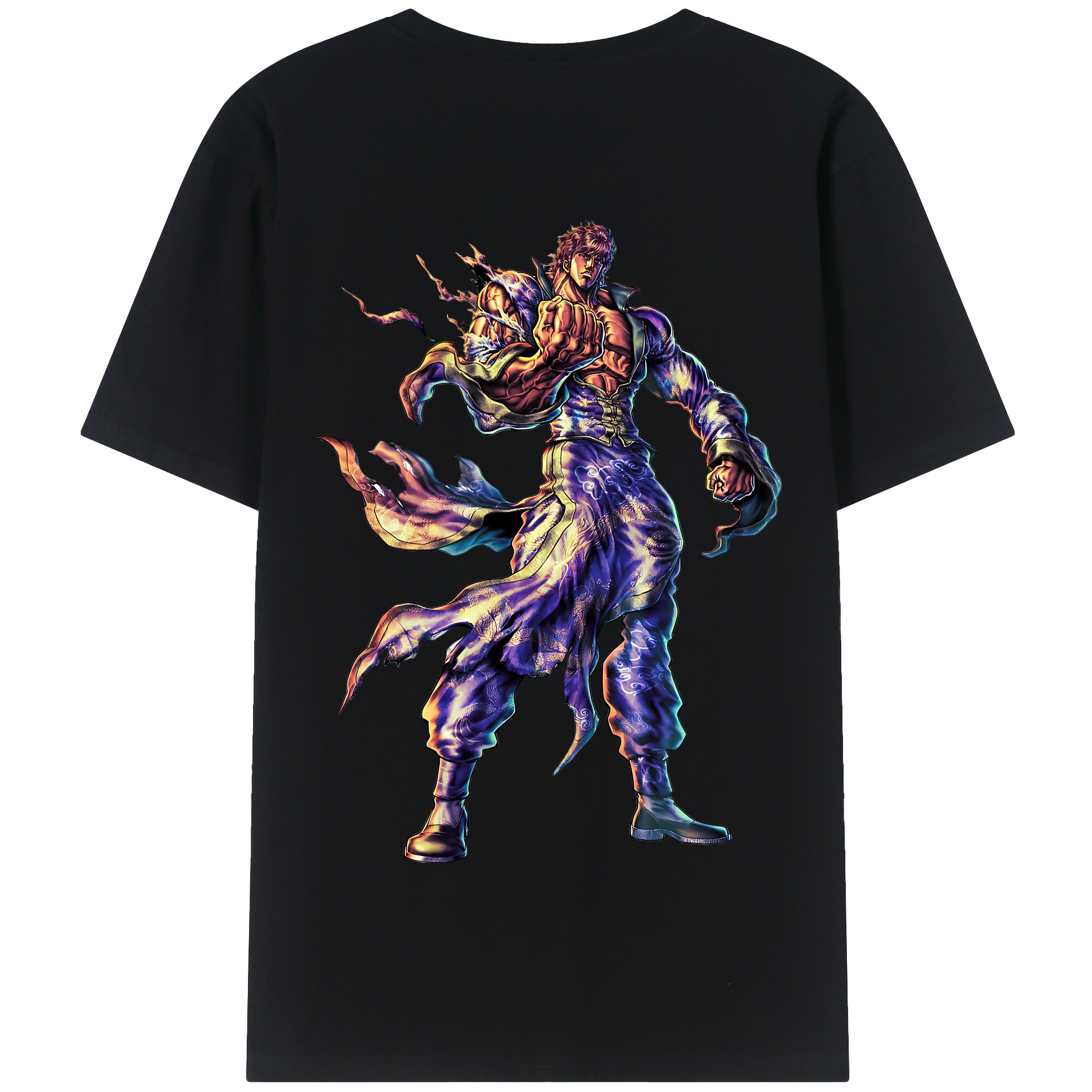 （画像用） 北斗の拳 Fist of the North Star 綿100％半袖Tシャツ（背面プリント）