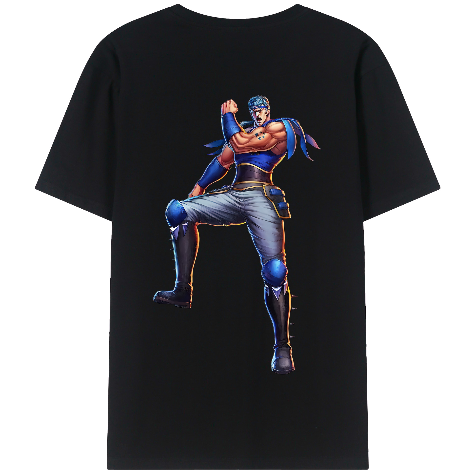（画像用） 北斗の拳 Fist of the North Star 綿100％半袖Tシャツ（背面プリント）
