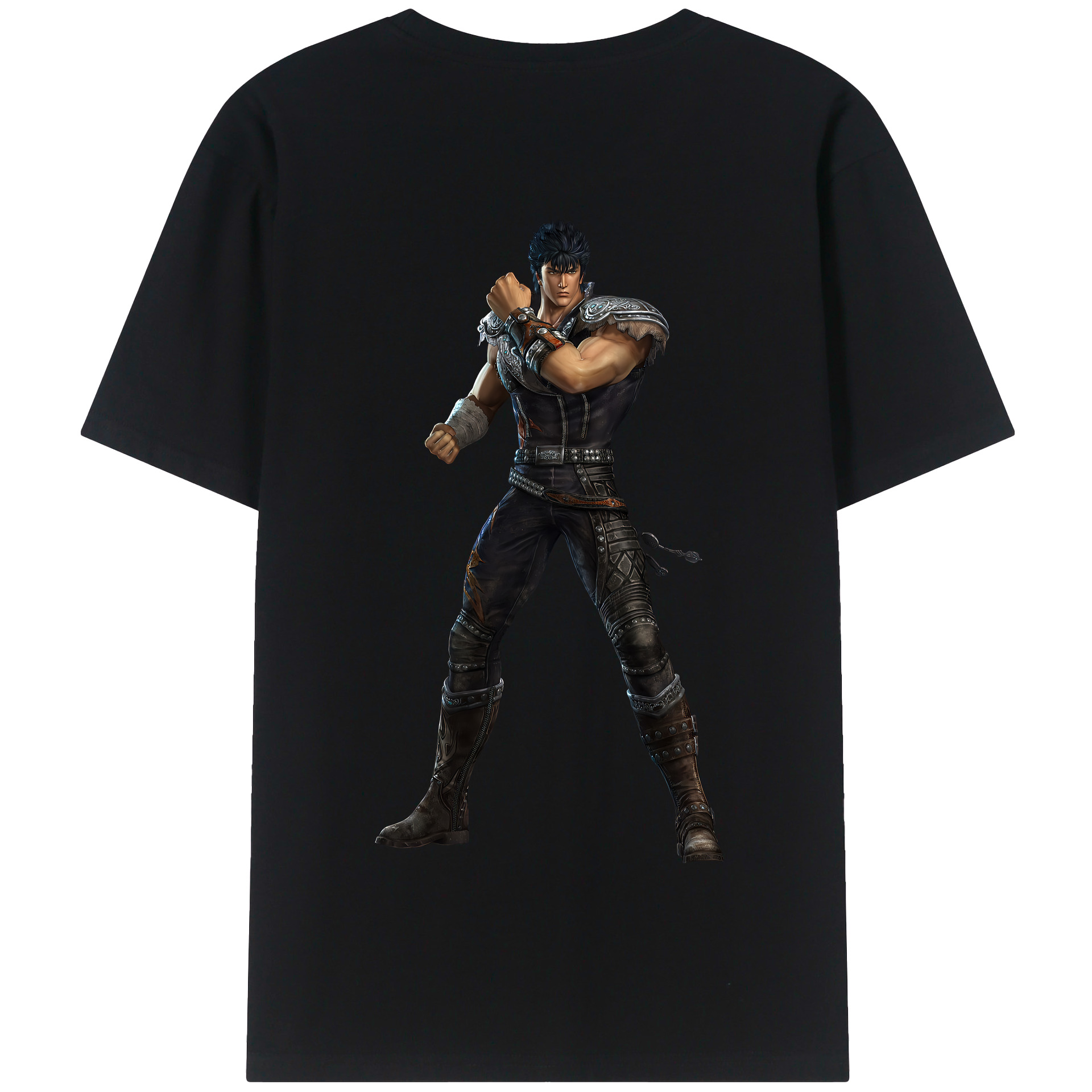 （画像用） 北斗の拳 Fist of the North Star 綿100％半袖Tシャツ（背面プリント）