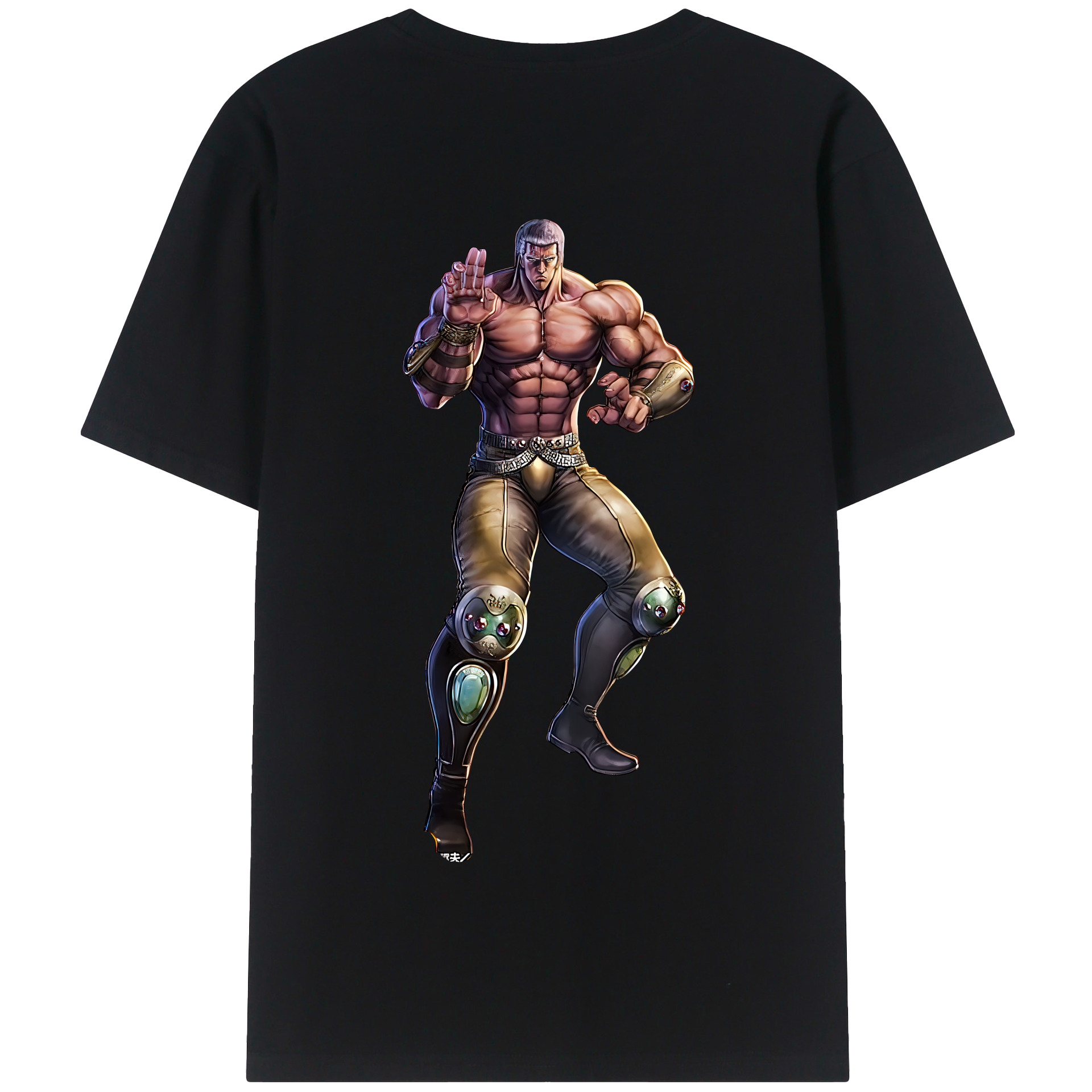 （画像用） 北斗の拳 Fist of the North Star 綿100％半袖Tシャツ（背面プリント）