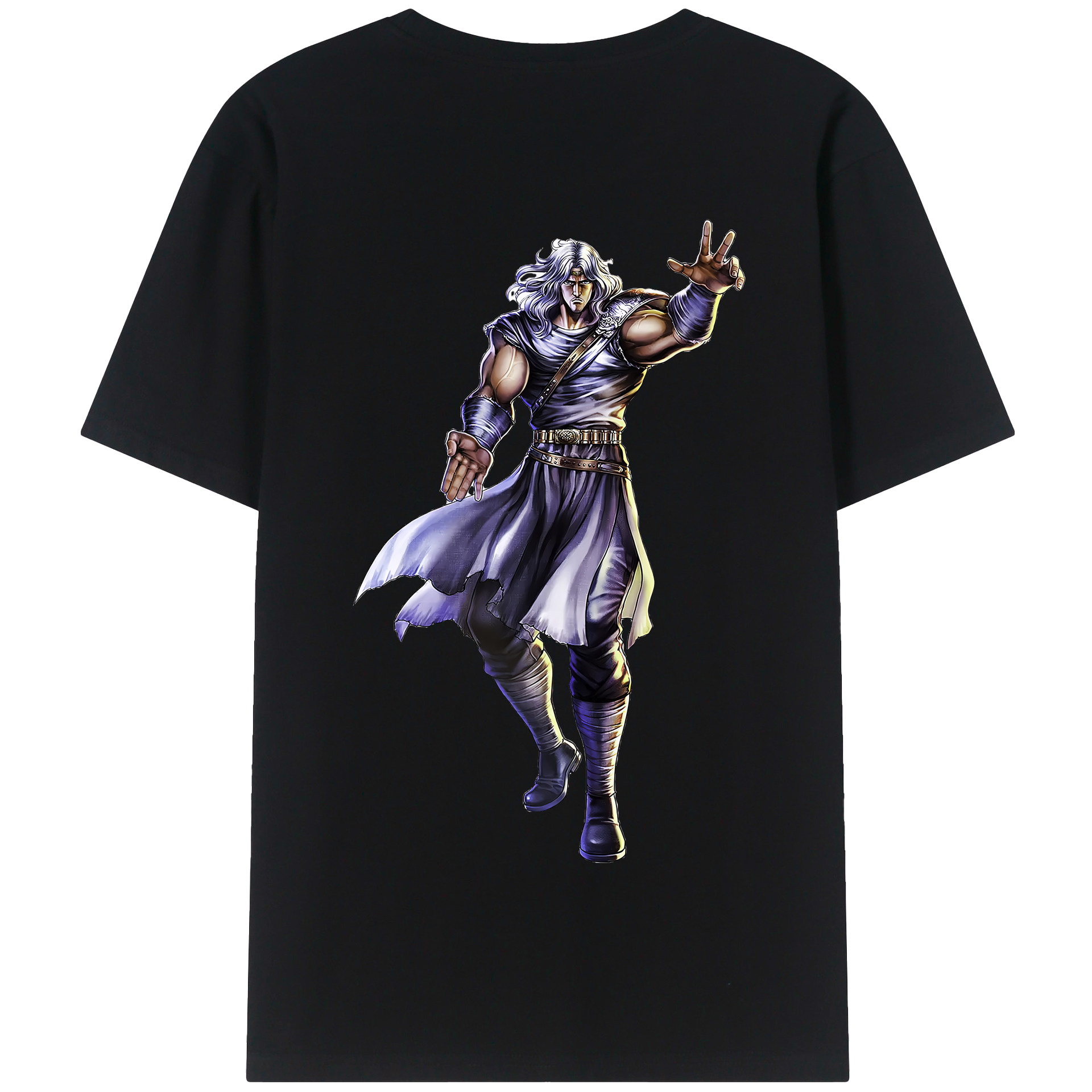 （画像用） 北斗の拳 Fist of the North Star 綿100％半袖Tシャツ（背面プリント）