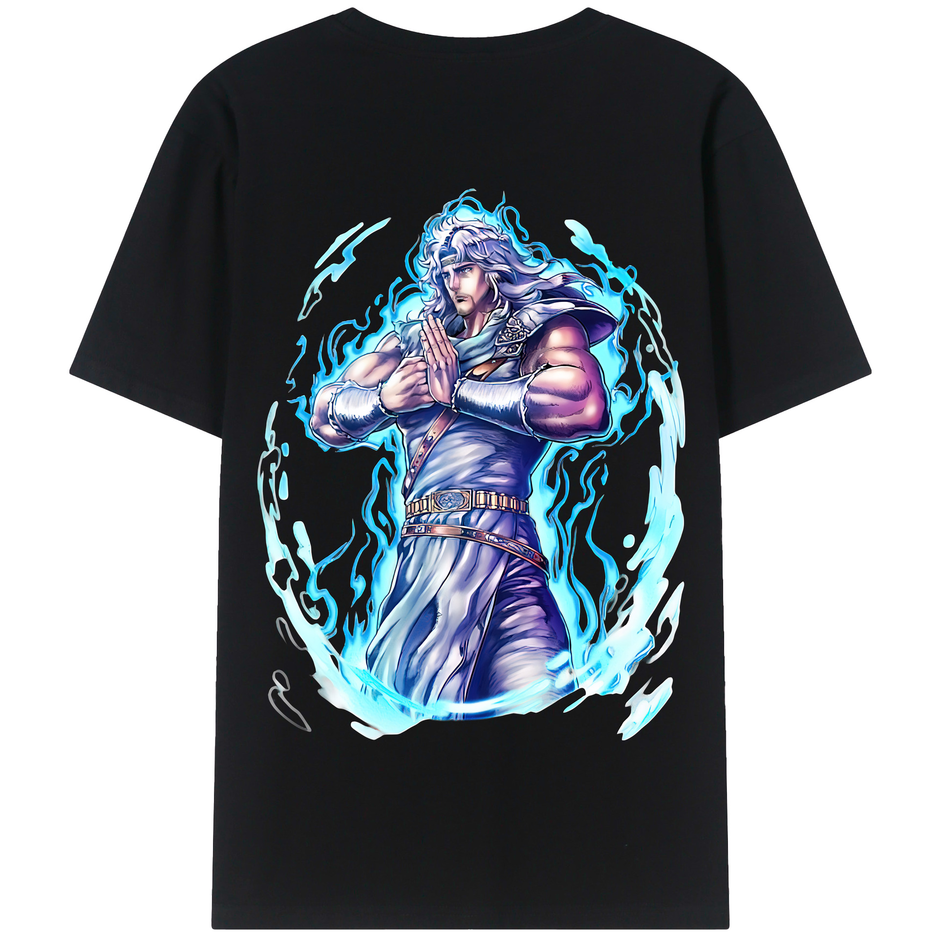 （画像用） 北斗の拳 Fist of the North Star 綿100％半袖Tシャツ（背面プリント）