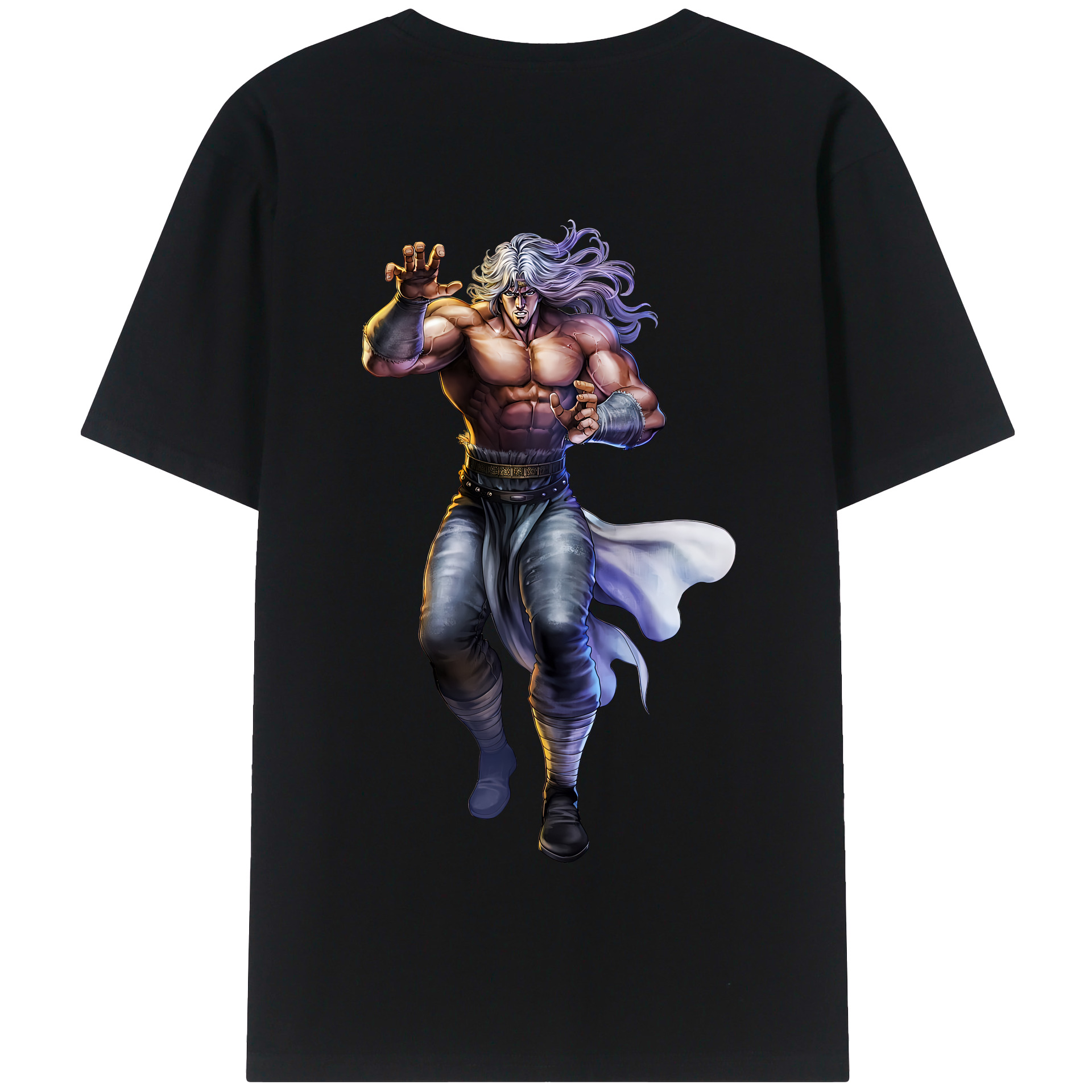 （画像用） 北斗の拳 Fist of the North Star 綿100％半袖Tシャツ（背面プリント）