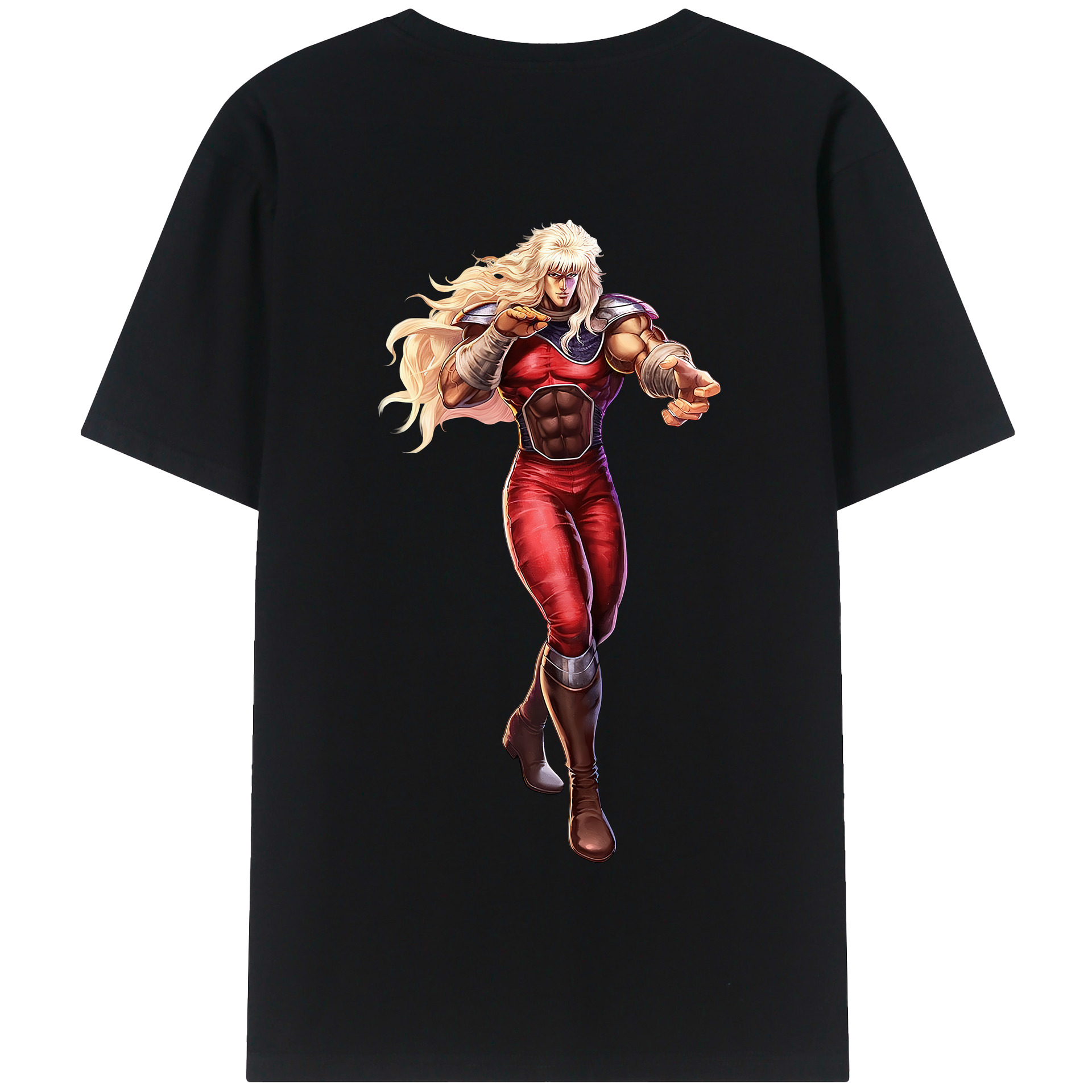 （画像用） 北斗の拳 Fist of the North Star 綿100％半袖Tシャツ（背面プリント）