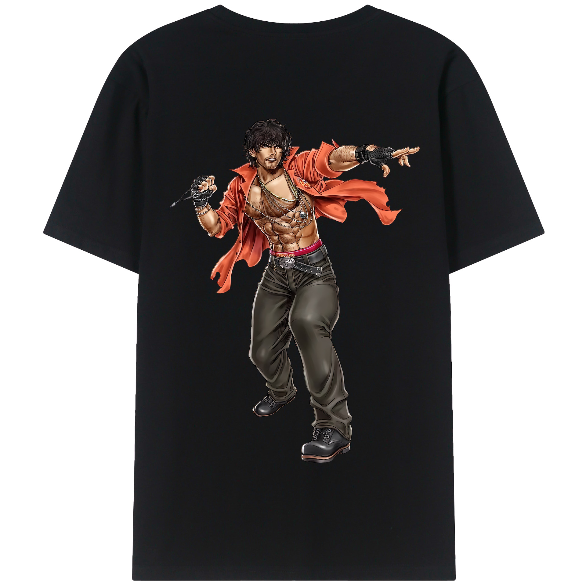 （画像用） 北斗の拳 Fist of the North Star 綿100％半袖Tシャツ（背面プリント）