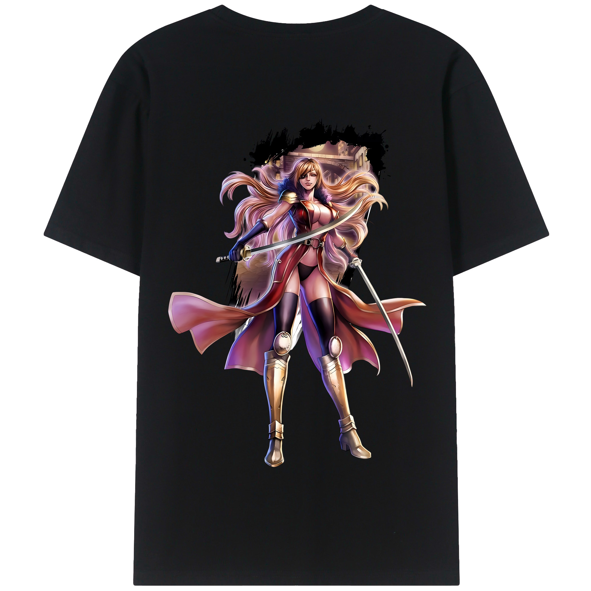 （画像用） 北斗の拳 Fist of the North Star 綿100％半袖Tシャツ（背面プリント）