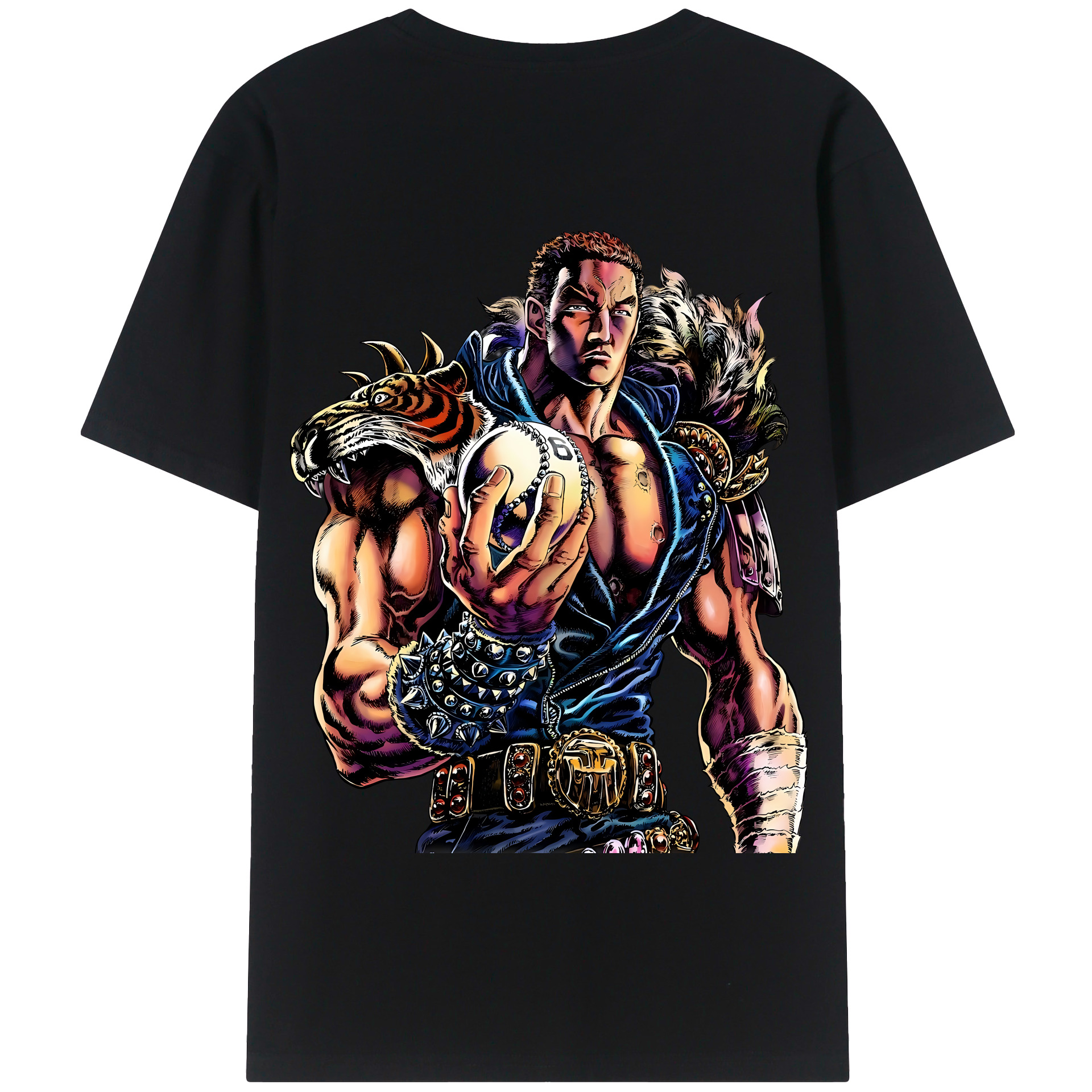 （画像用） 北斗の拳 Fist of the North Star 綿100％半袖Tシャツ（背面プリント）