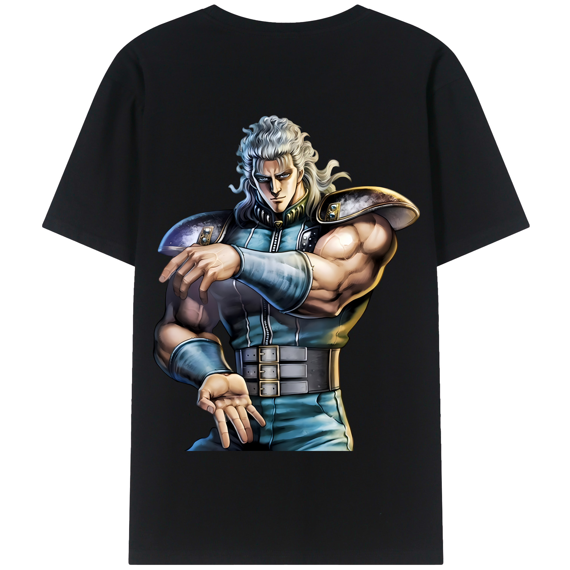 （画像用） 北斗の拳 Fist of the North Star 綿100％半袖Tシャツ（背面プリント）