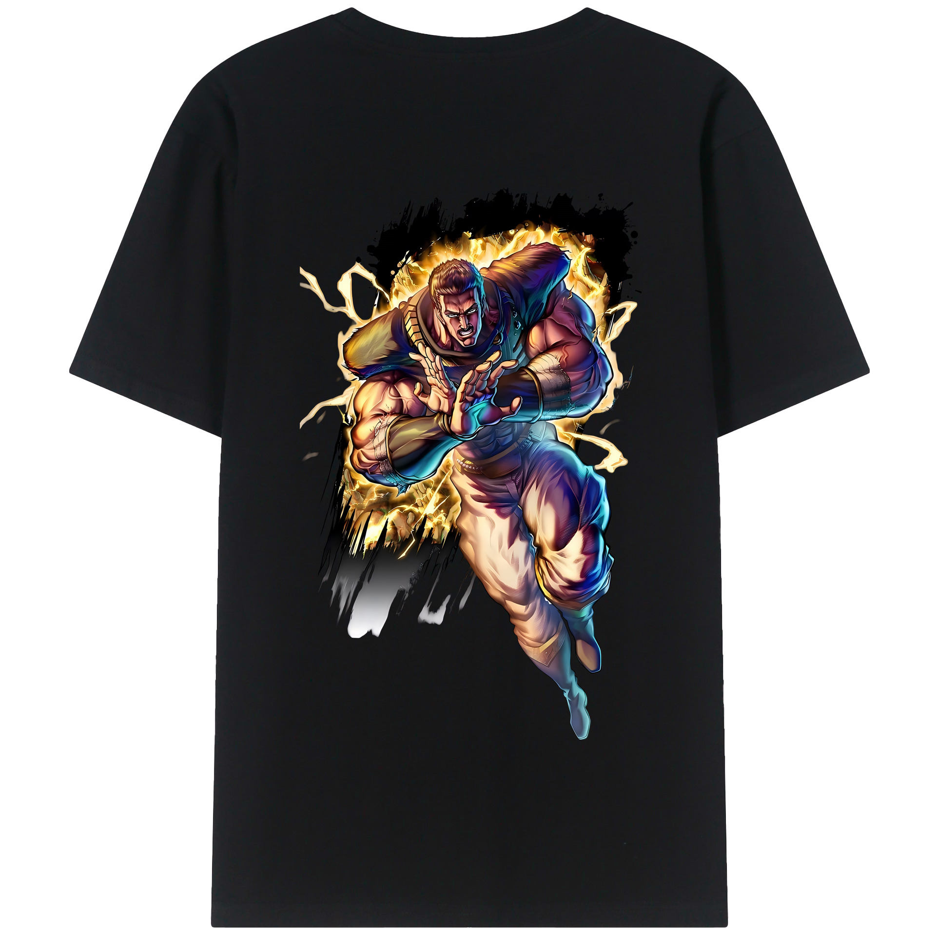 （画像用） 北斗の拳 Fist of the North Star 綿100％半袖Tシャツ（背面プリント）
