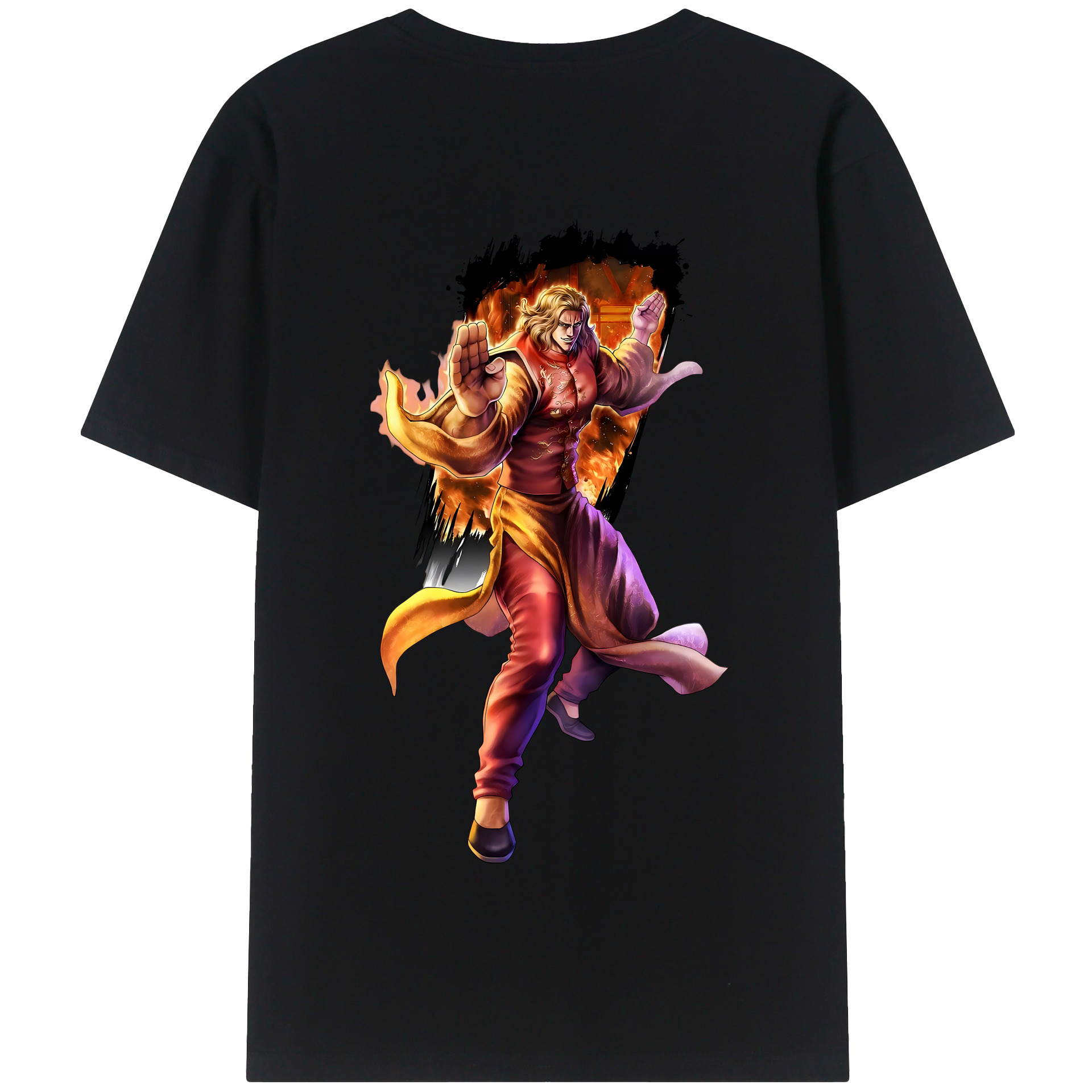 （画像用） 北斗の拳 Fist of the North Star 綿100％半袖Tシャツ（背面プリント）