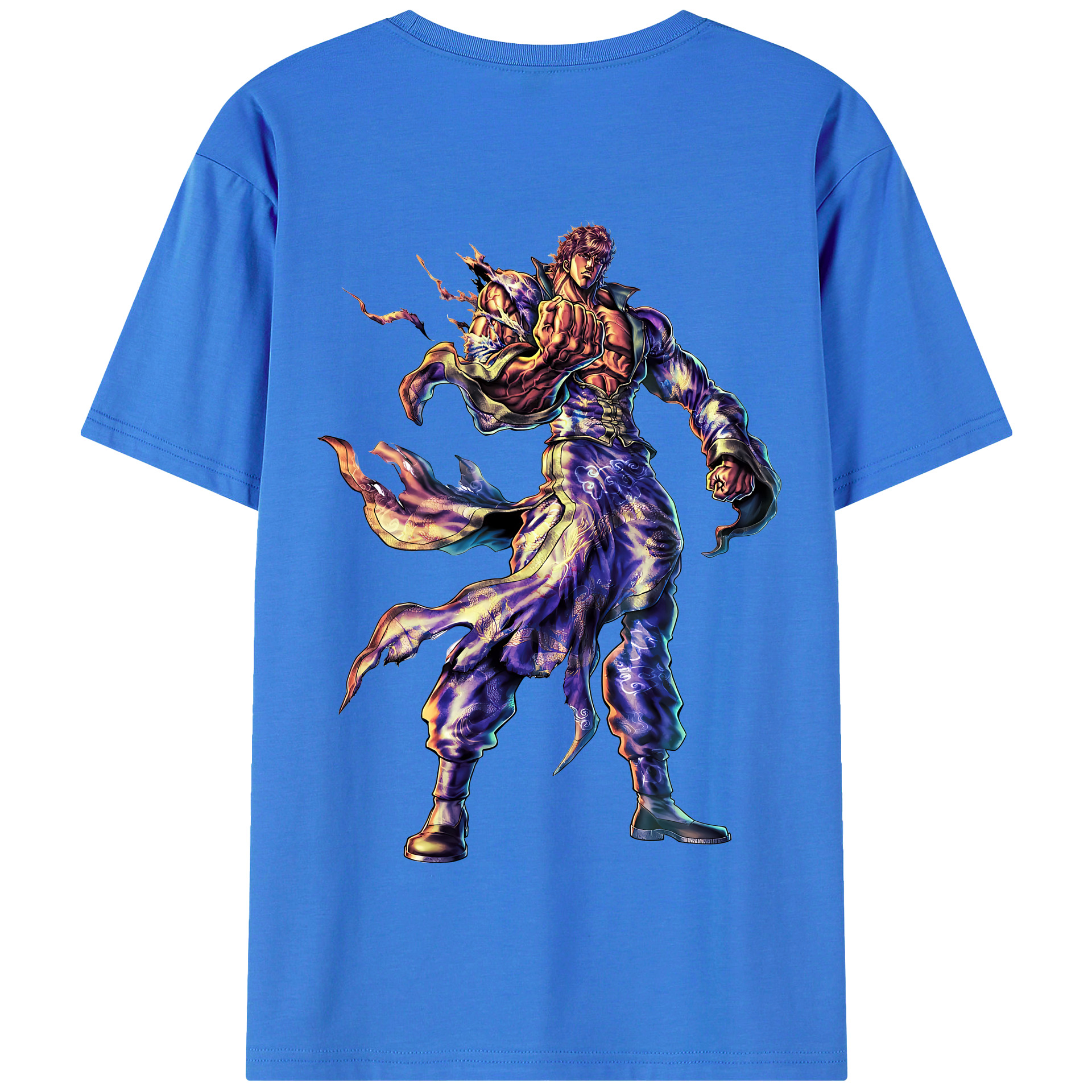 （画像用） 北斗の拳 Fist of the North Star 綿100％半袖Tシャツ（背面プリント）