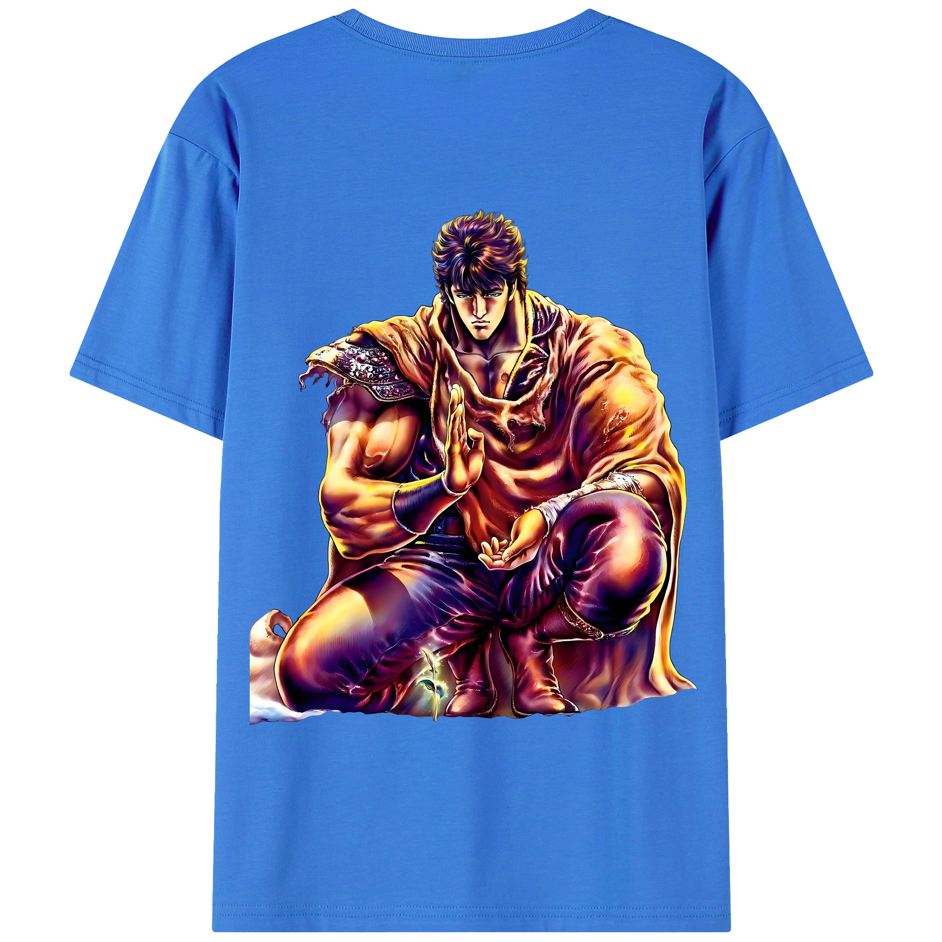 （画像用） 北斗の拳 Fist of the North Star 綿100％半袖Tシャツ（背面プリント）