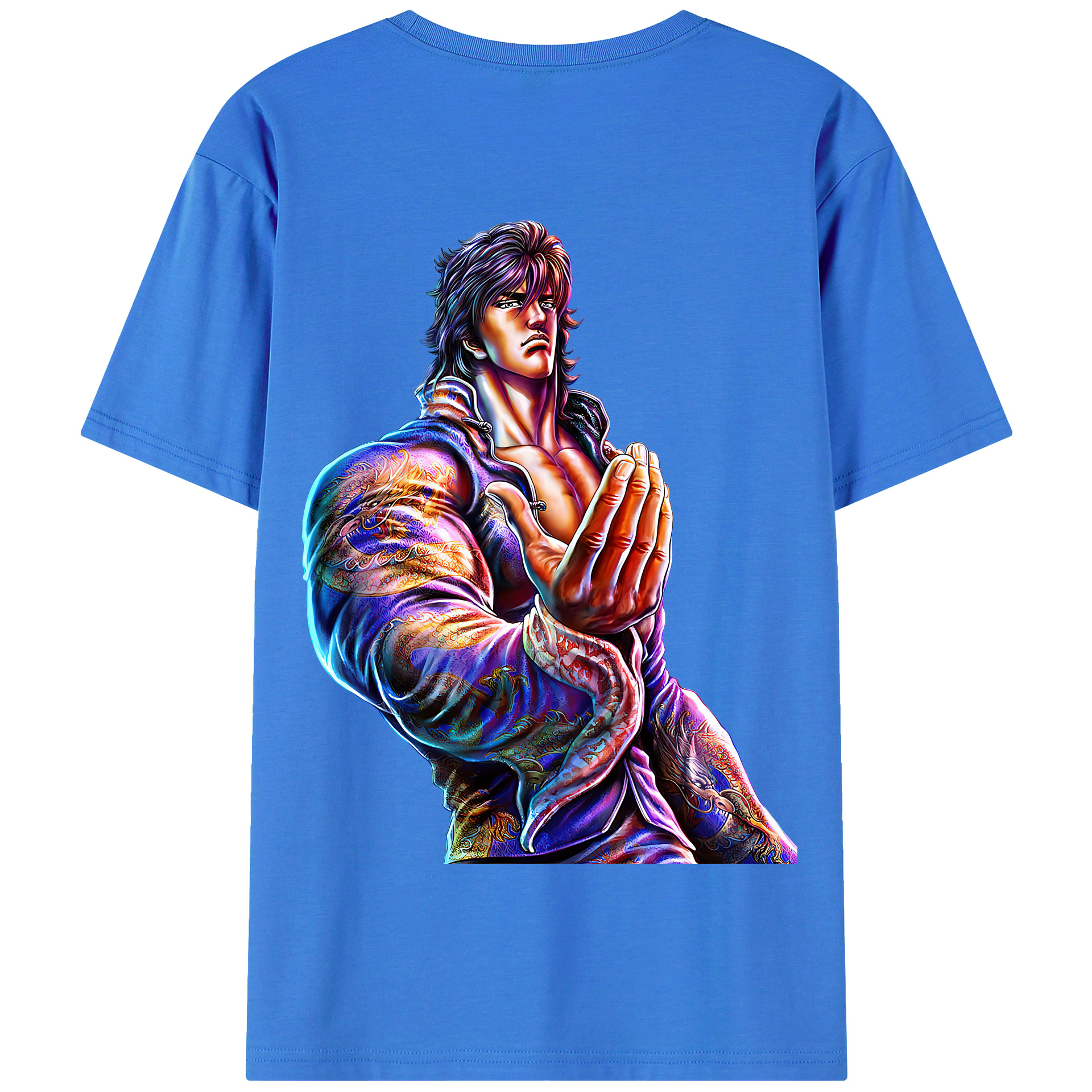（画像用） 北斗の拳 Fist of the North Star 綿100％半袖Tシャツ（背面プリント）