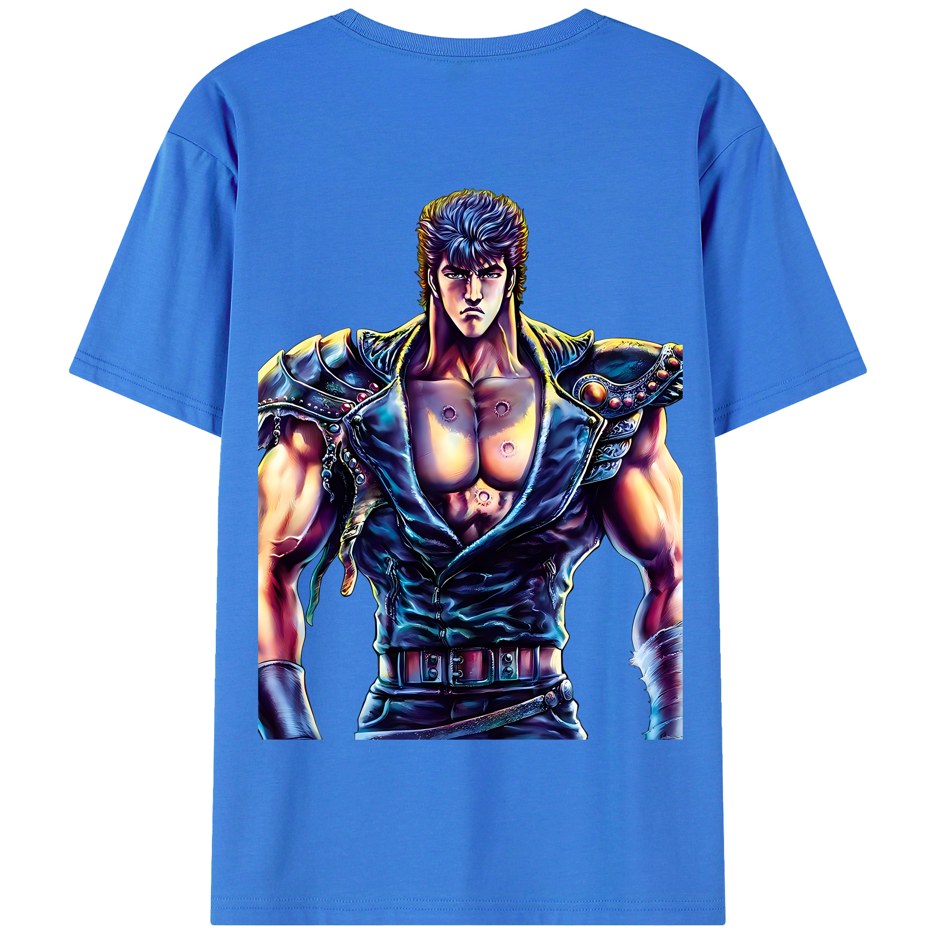 （画像用） 北斗の拳 Fist of the North Star 綿100％半袖Tシャツ（背面プリント）
