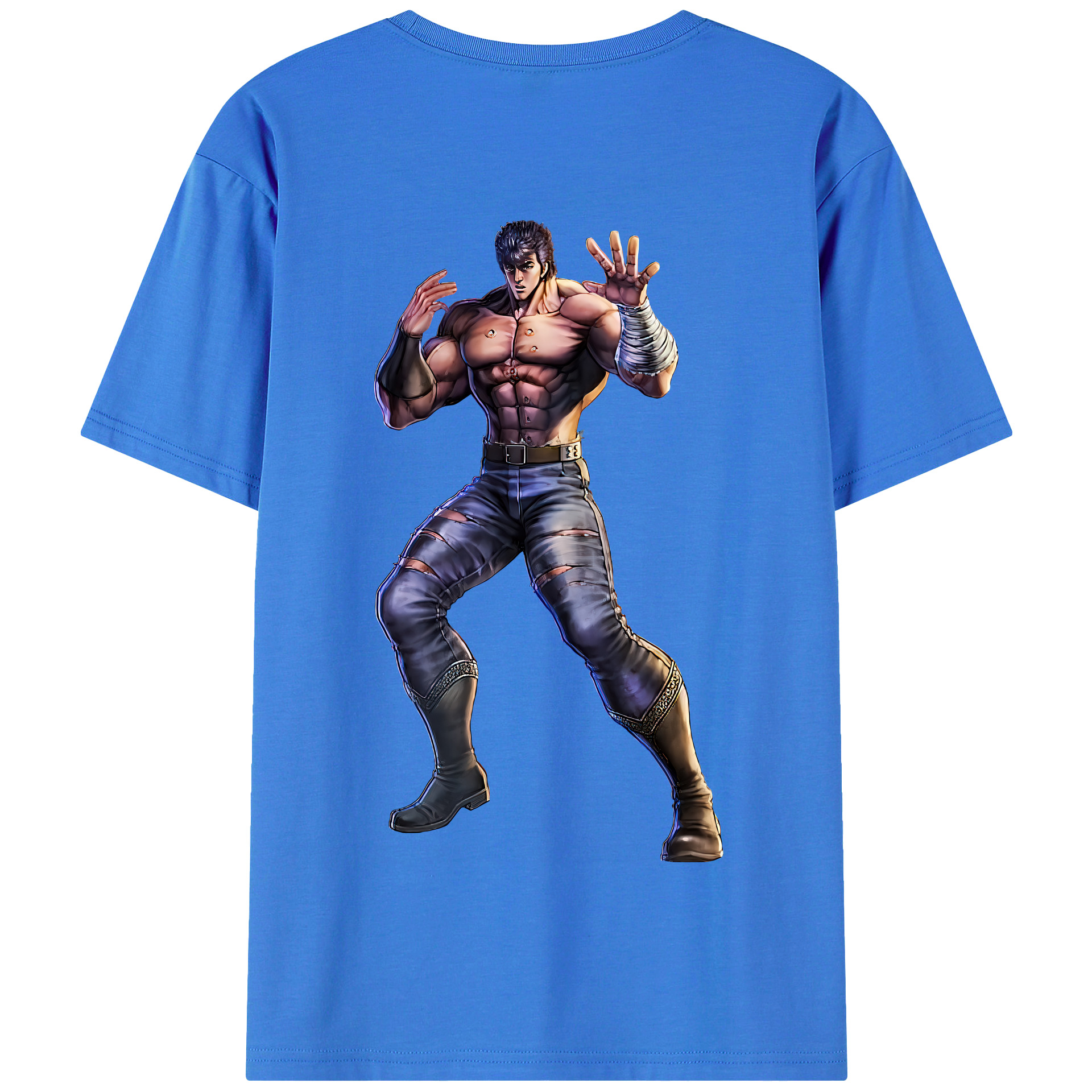 （画像用） 北斗の拳 Fist of the North Star 綿100％半袖Tシャツ（背面プリント）
