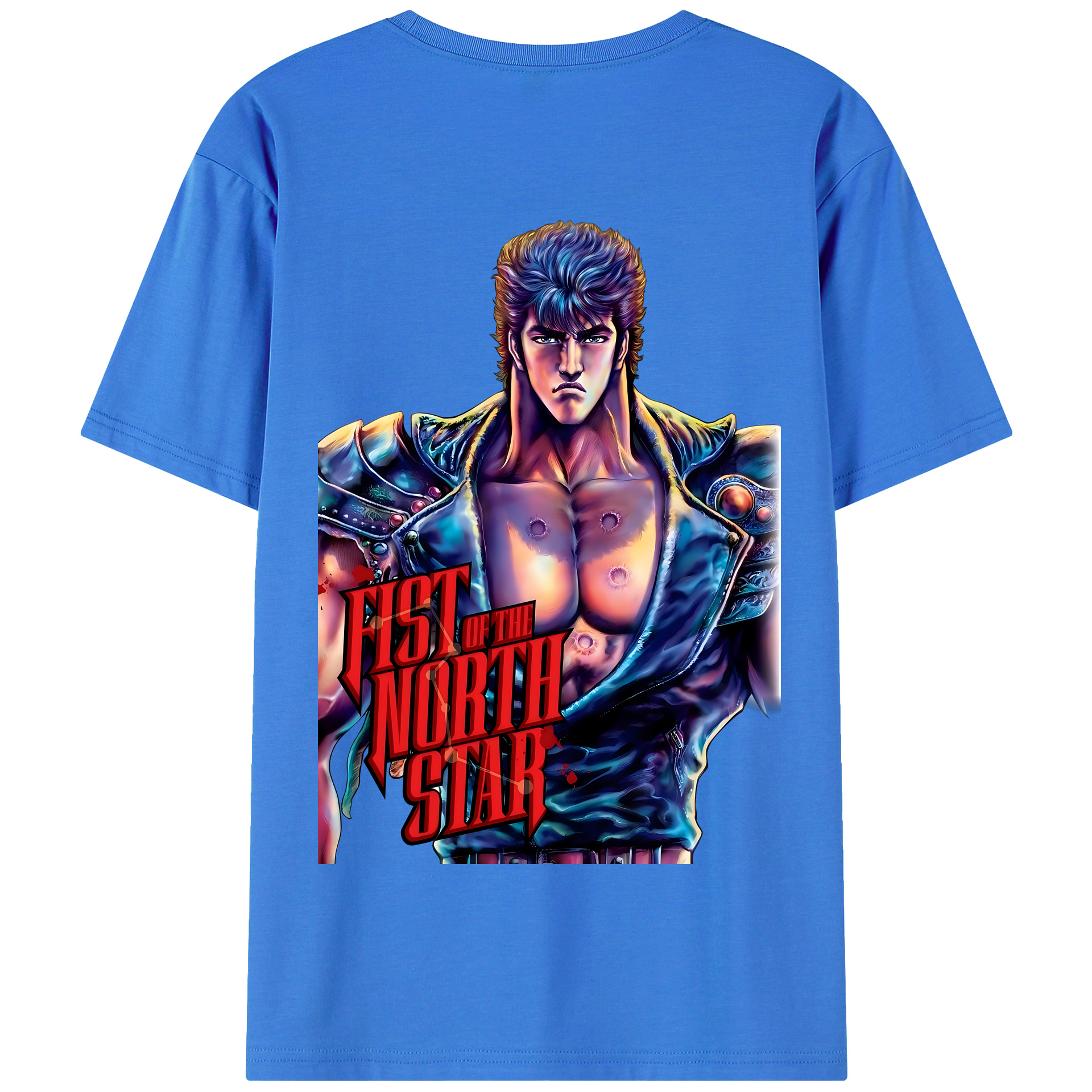 （画像用） 北斗の拳 Fist of the North Star 綿100％半袖Tシャツ（背面プリント）