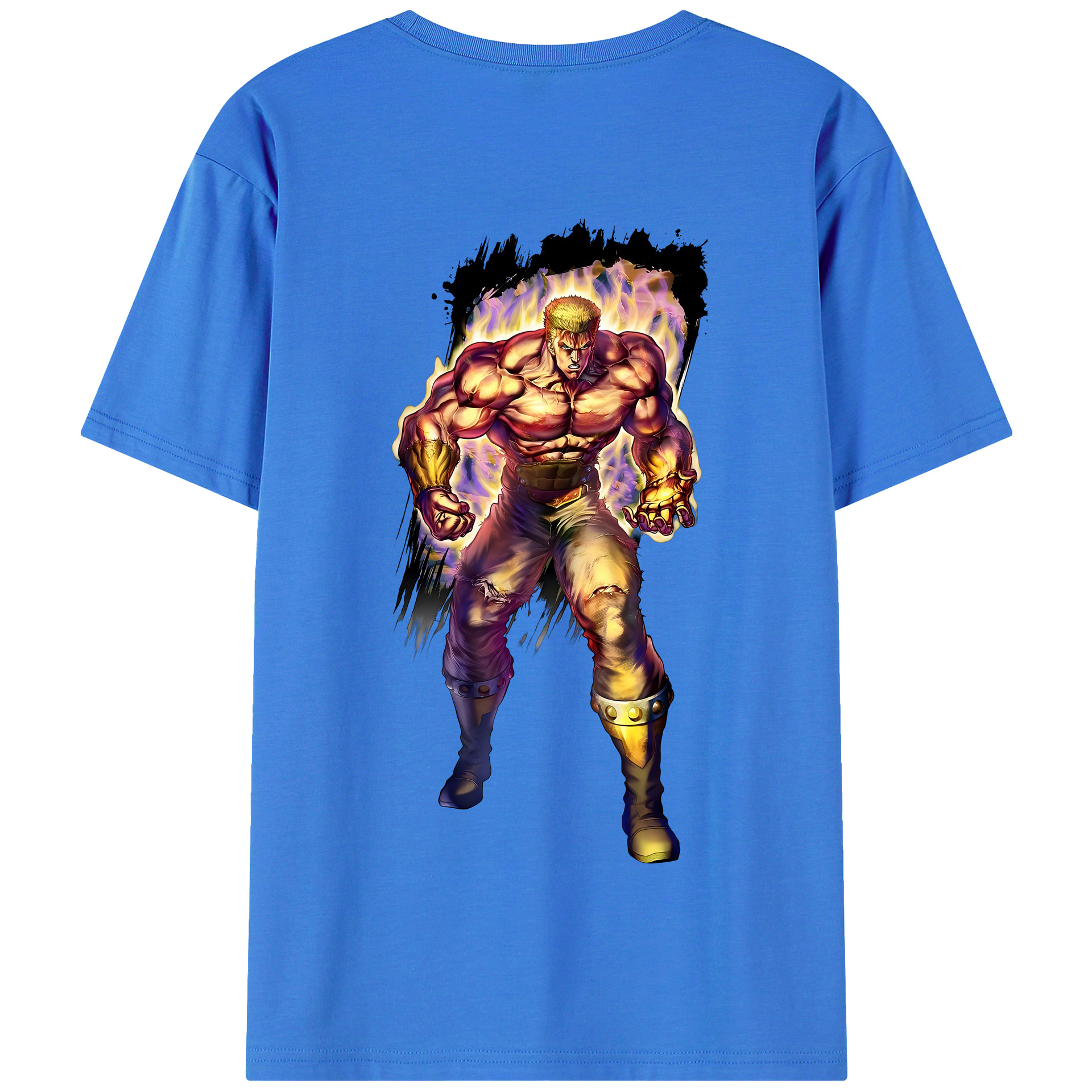 （画像用） 北斗の拳 Fist of the North Star 綿100％半袖Tシャツ（背面プリント）
