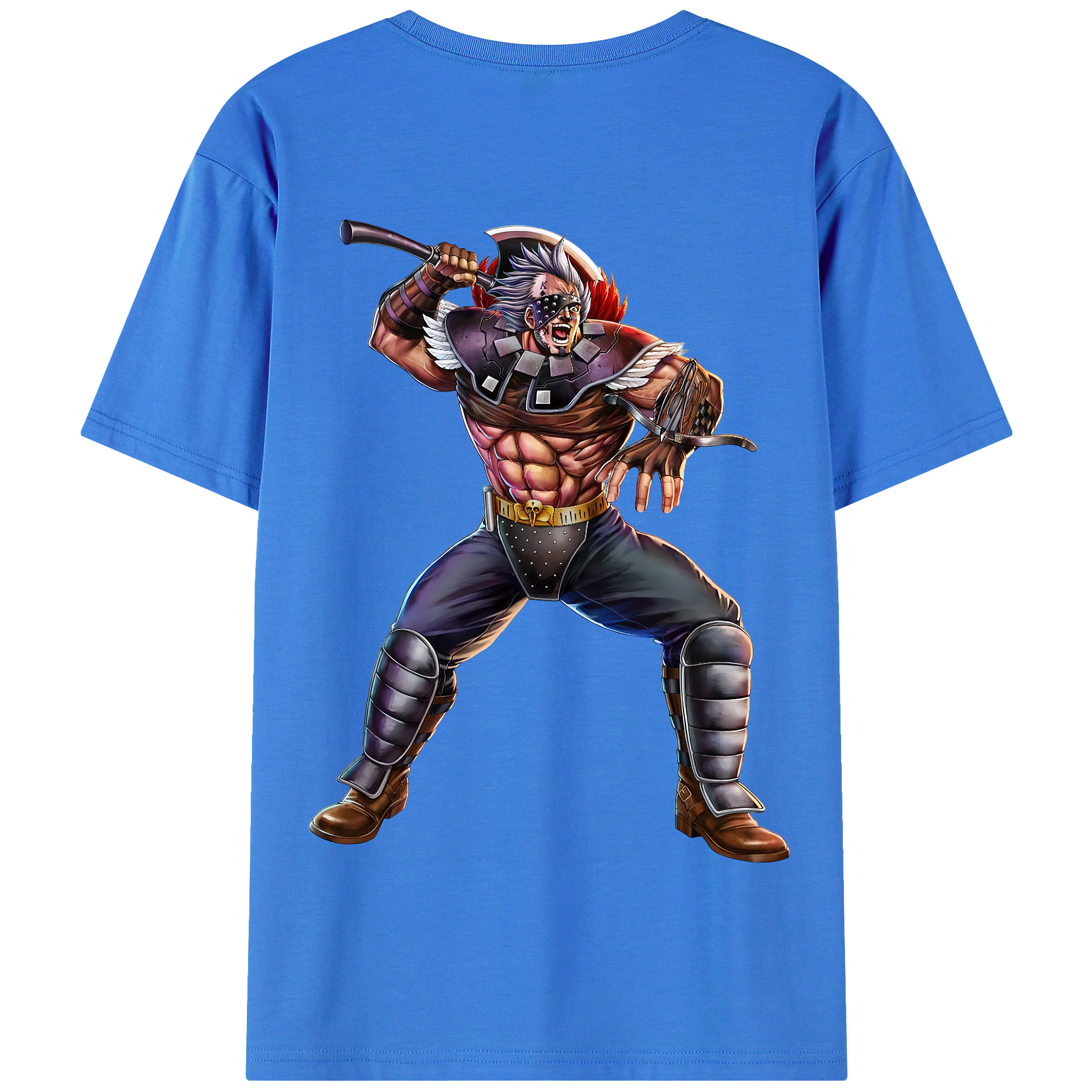 （画像用） 北斗の拳 Fist of the North Star 綿100％半袖Tシャツ（背面プリント）