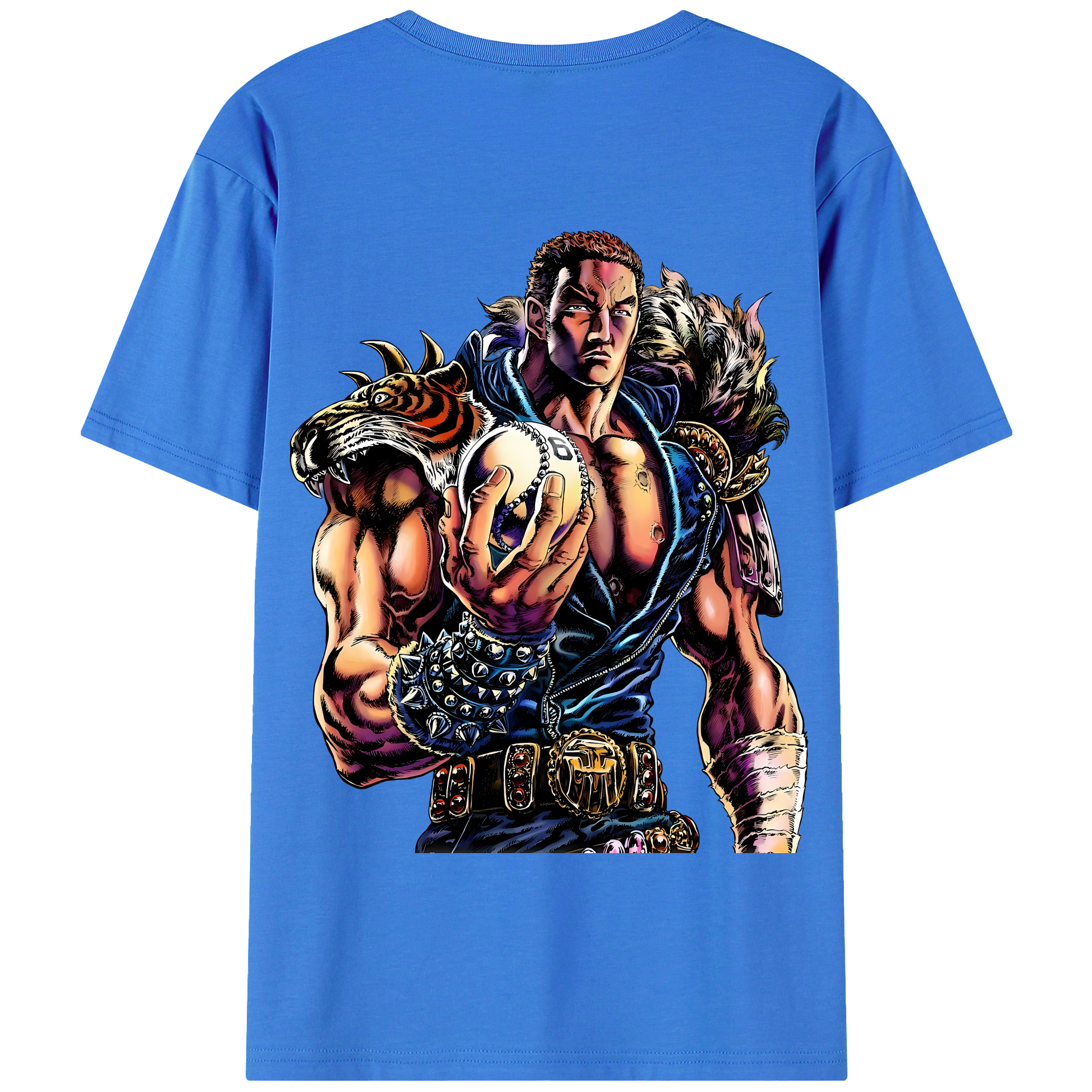 （画像用） 北斗の拳 Fist of the North Star 綿100％半袖Tシャツ（背面プリント）