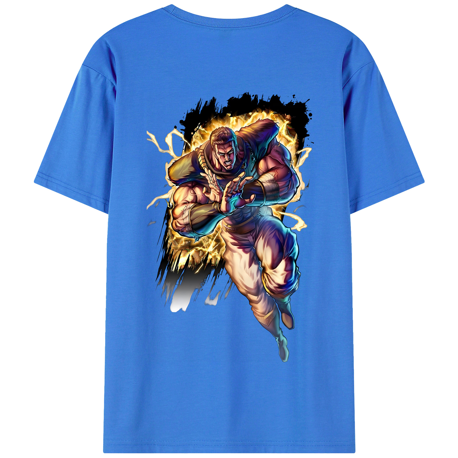 （画像用） 北斗の拳 Fist of the North Star 綿100％半袖Tシャツ（背面プリント）