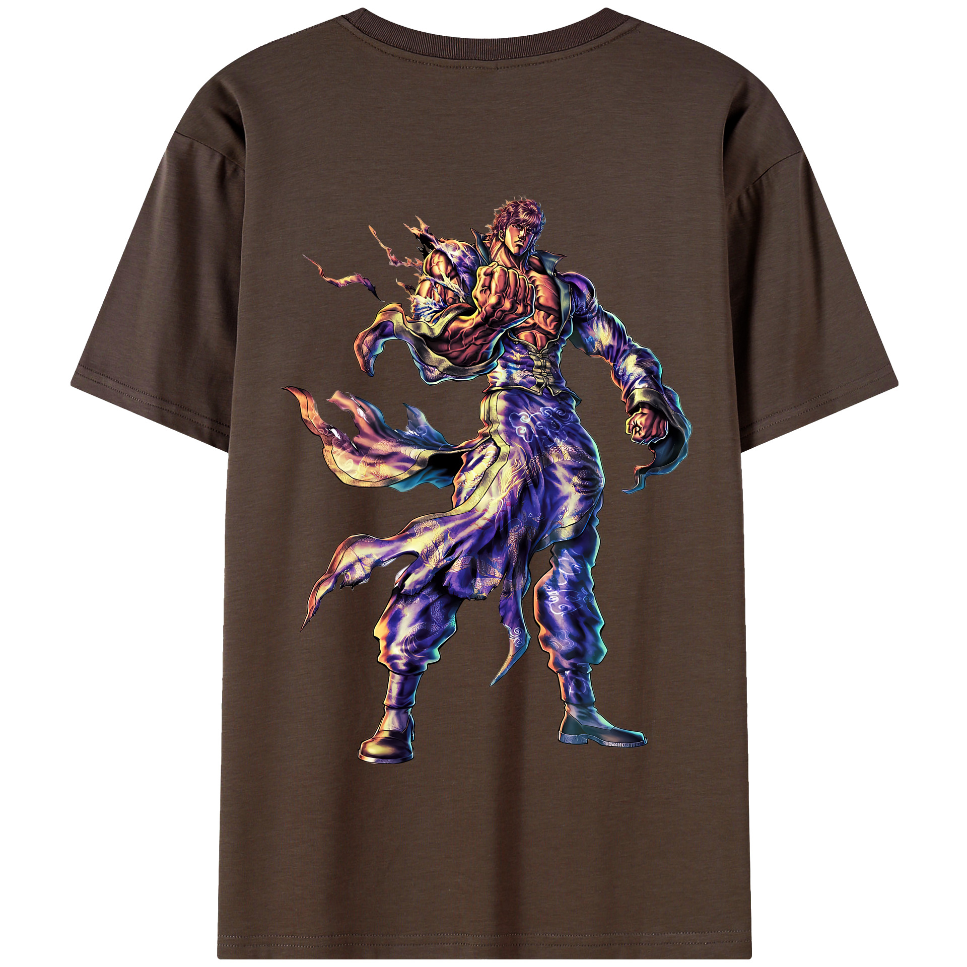 （画像用） 北斗の拳 Fist of the North Star 綿100％半袖Tシャツ（背面プリント）