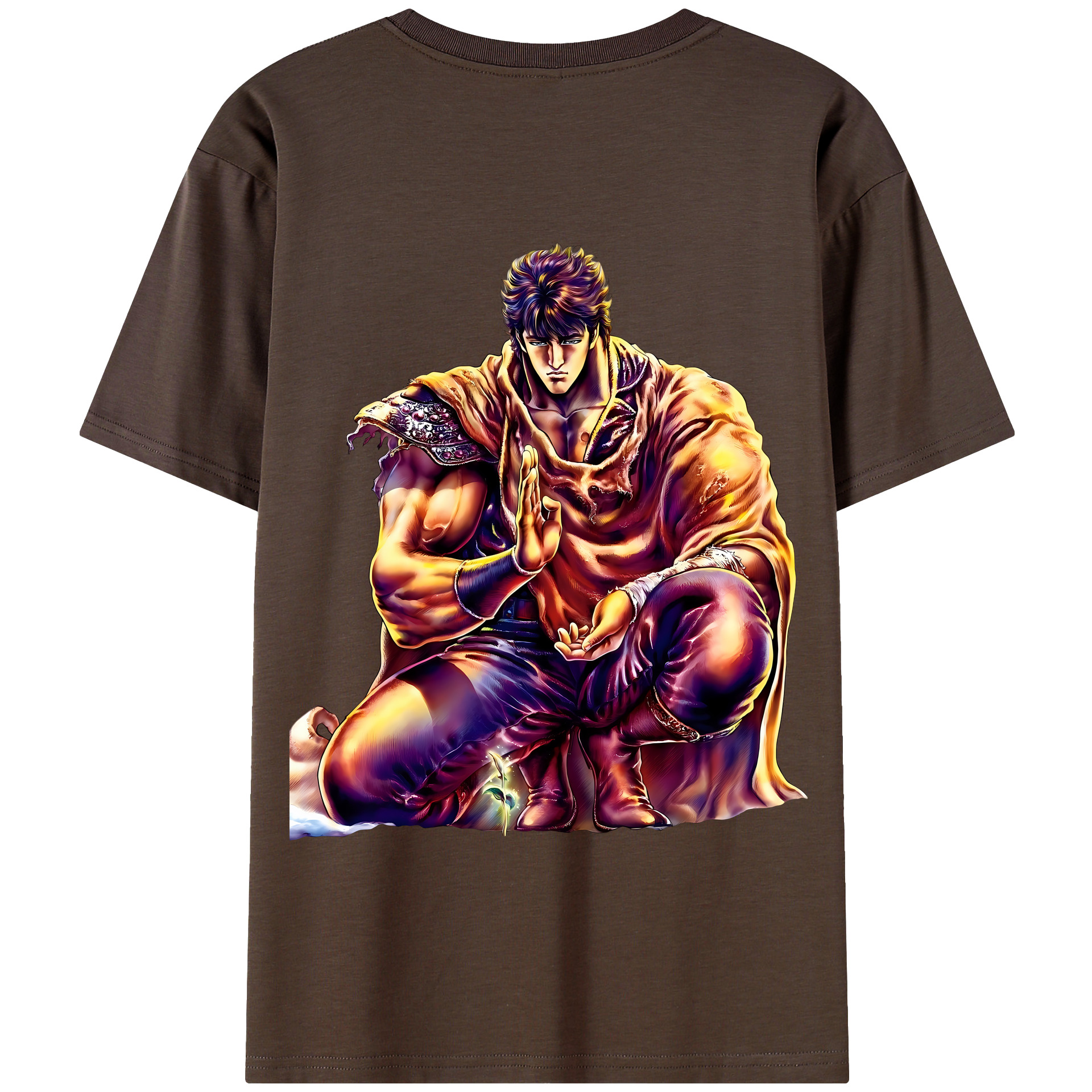 （画像用） 北斗の拳 Fist of the North Star 綿100％半袖Tシャツ（背面プリント）