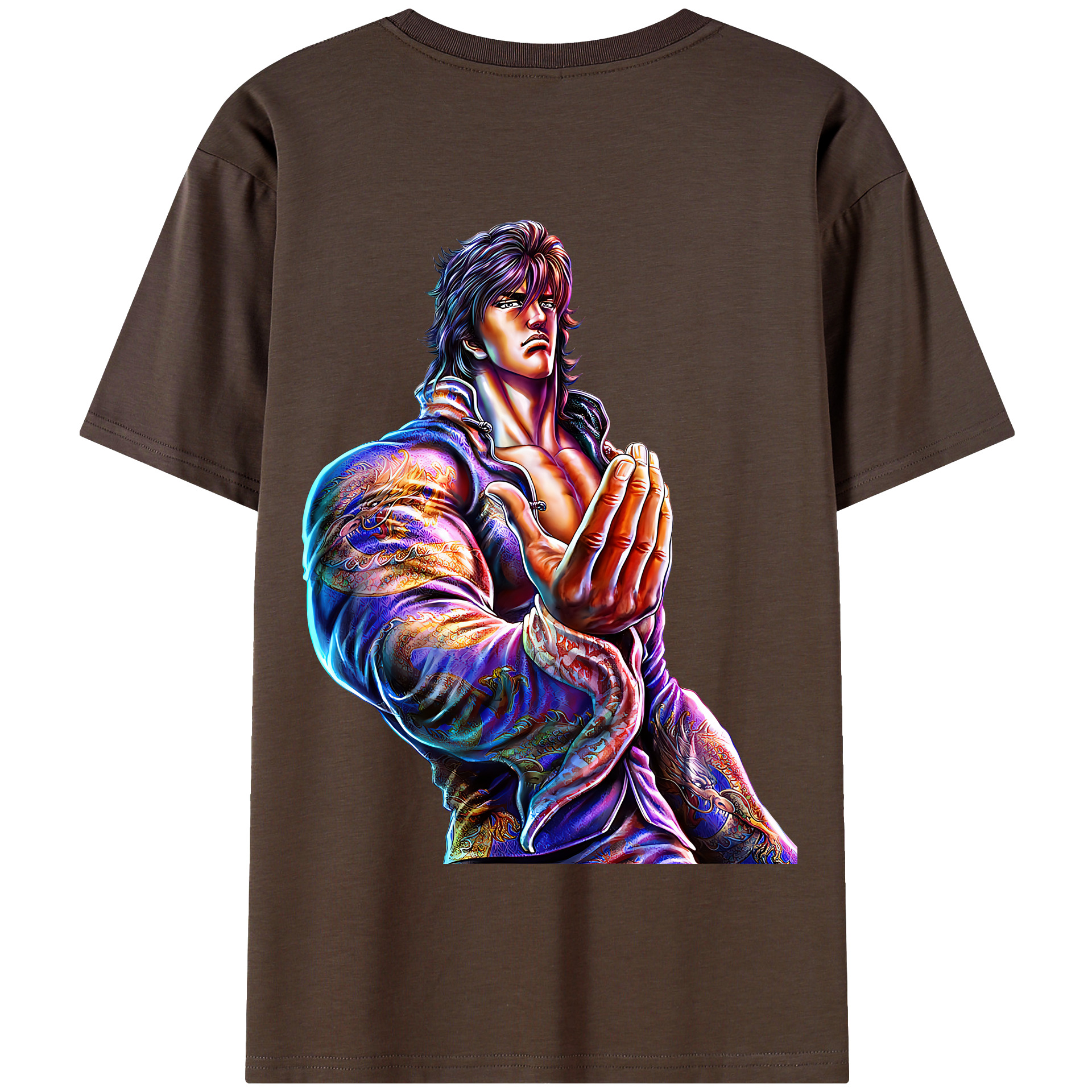 （画像用） 北斗の拳 Fist of the North Star 綿100％半袖Tシャツ（背面プリント）