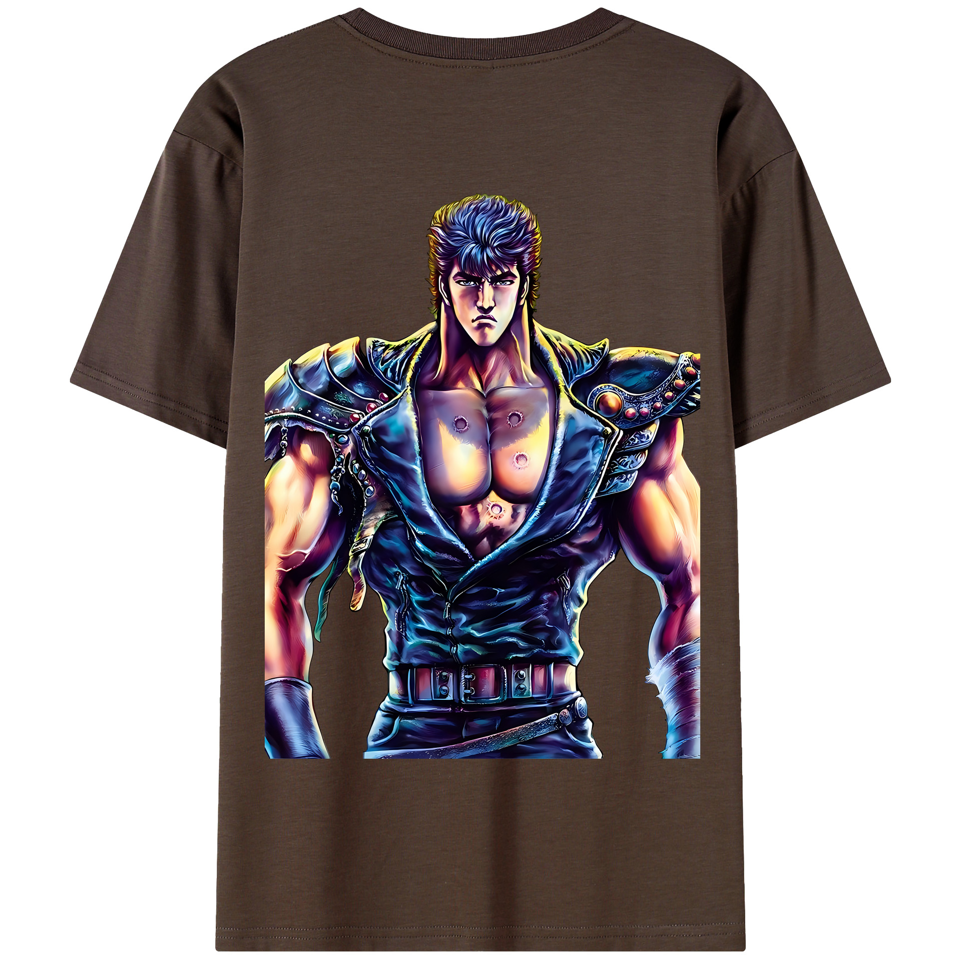 （画像用） 北斗の拳 Fist of the North Star 綿100％半袖Tシャツ（背面プリント）