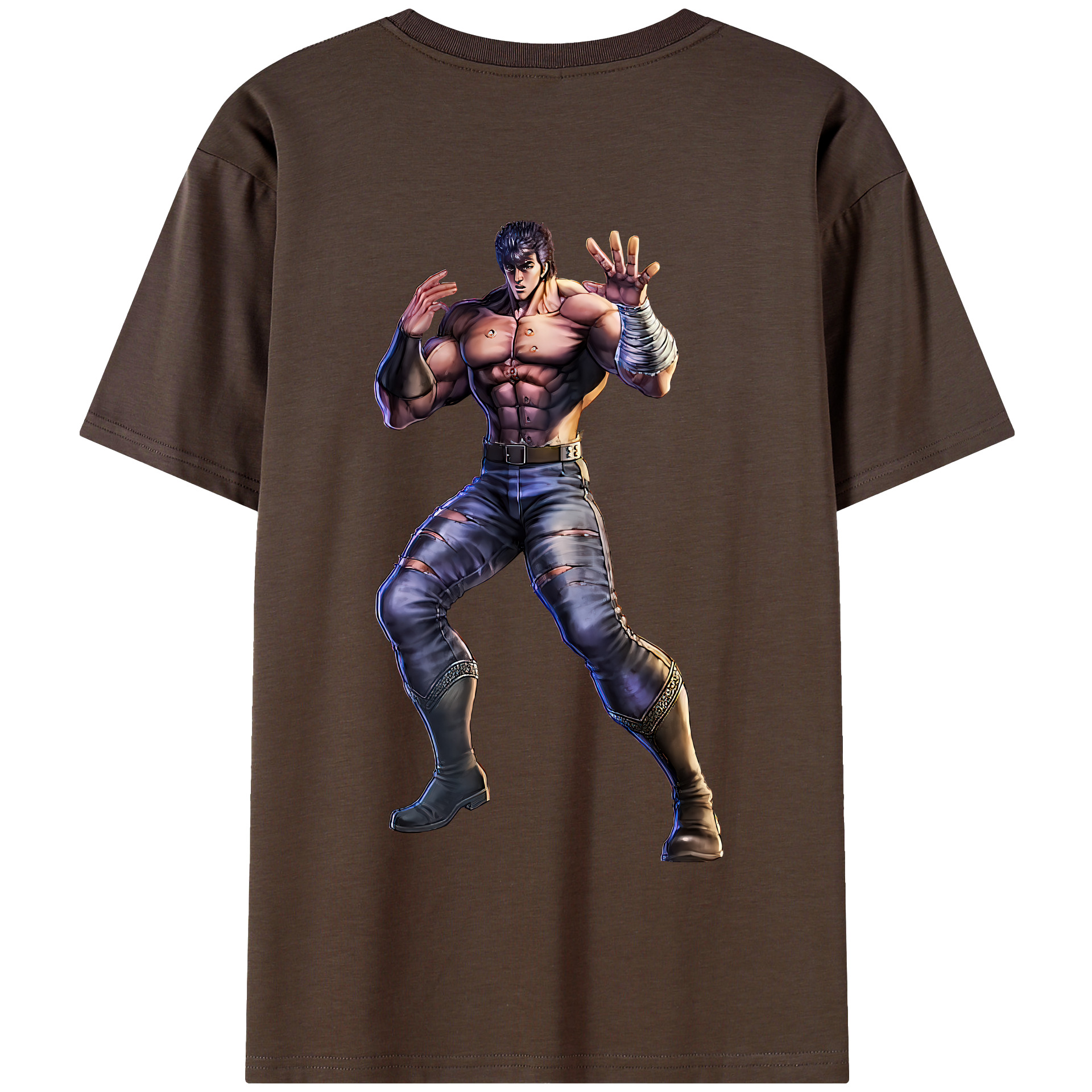 （画像用） 北斗の拳 Fist of the North Star 綿100％半袖Tシャツ（背面プリント）