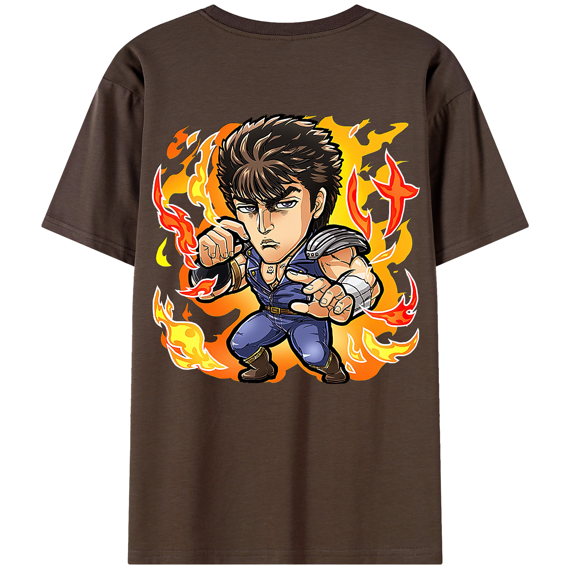 （画像用） 北斗の拳 Fist of the North Star 綿100％半袖Tシャツ（背面プリント）