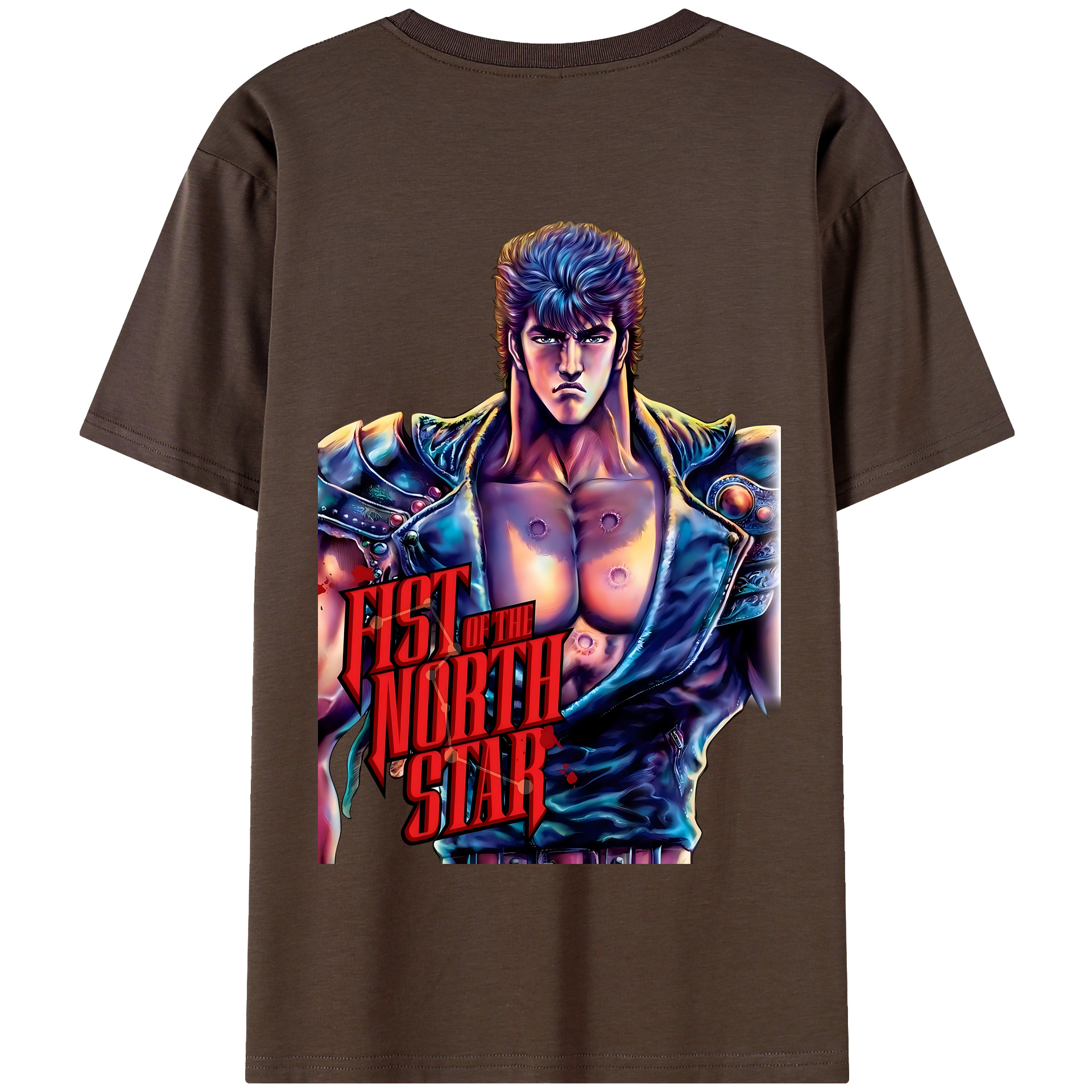 （画像用） 北斗の拳 Fist of the North Star 綿100％半袖Tシャツ（背面プリント）