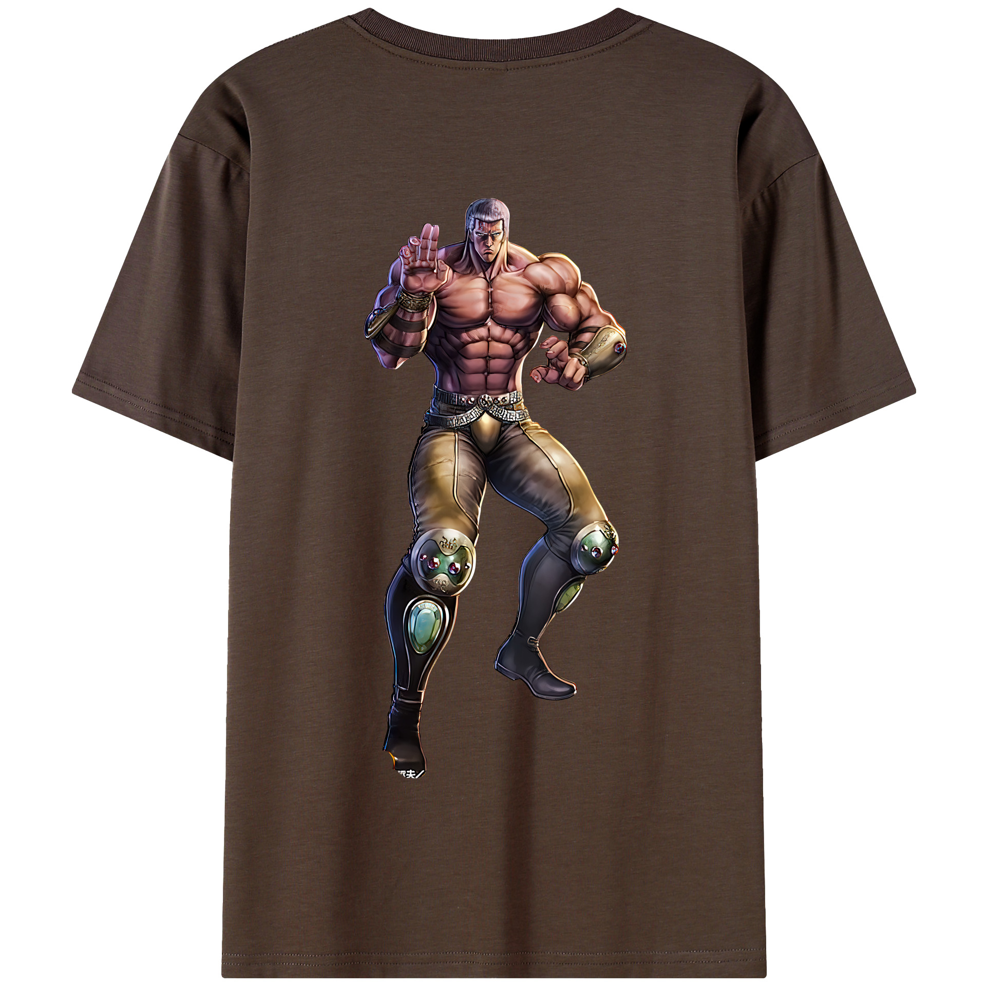 （画像用） 北斗の拳 Fist of the North Star 綿100％半袖Tシャツ（背面プリント）
