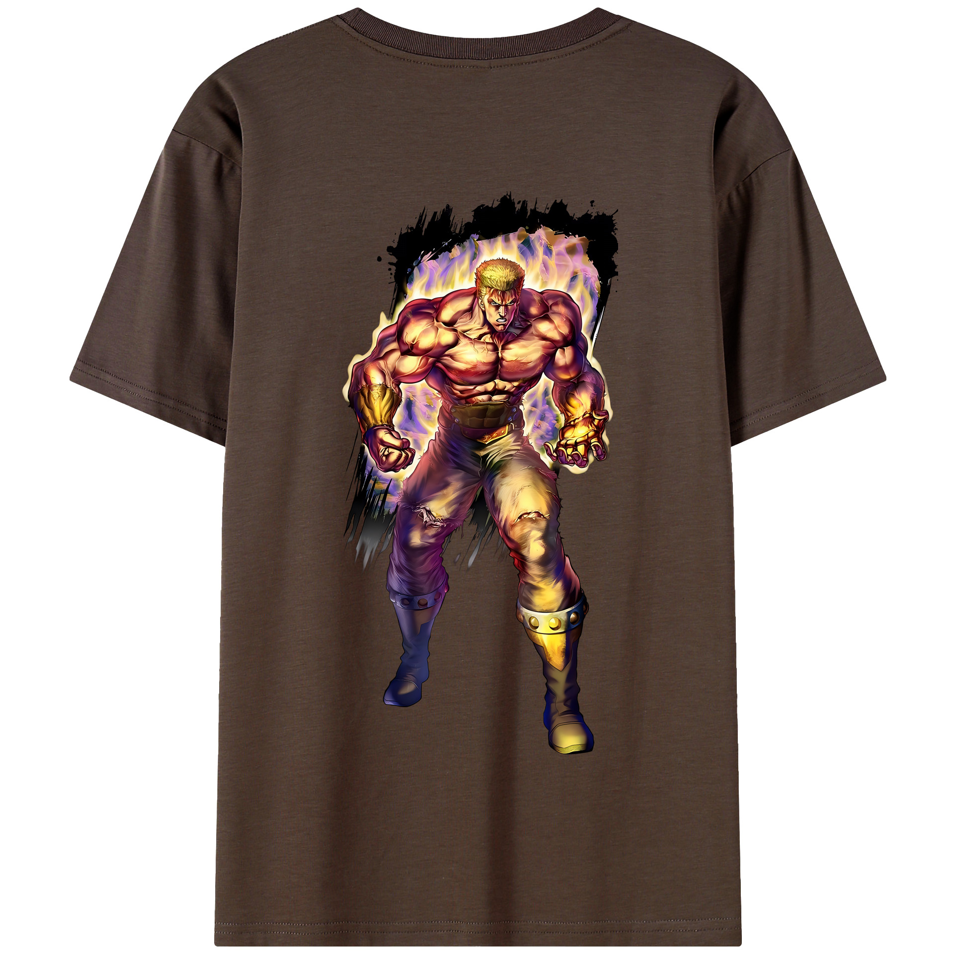 （画像用） 北斗の拳 Fist of the North Star 綿100％半袖Tシャツ（背面プリント）