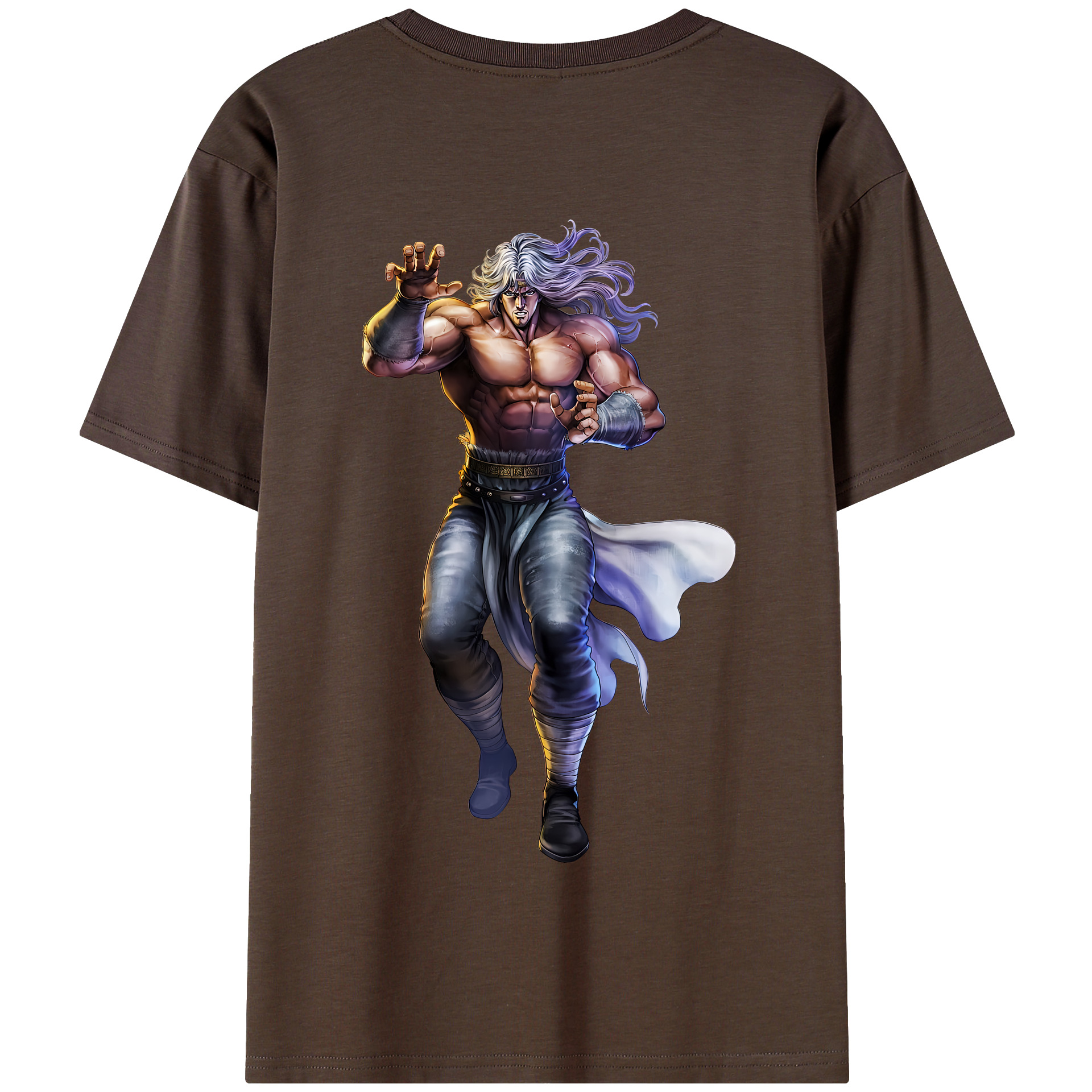 （画像用） 北斗の拳 Fist of the North Star 綿100％半袖Tシャツ（背面プリント）