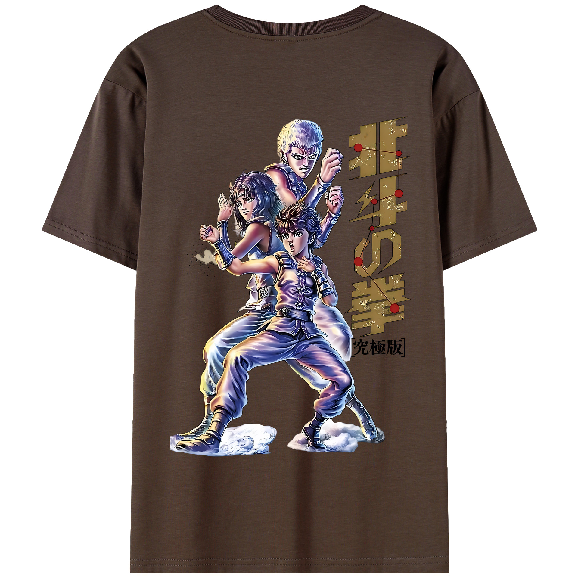 （画像用） 北斗の拳 Fist of the North Star 綿100％半袖Tシャツ（背面プリント）