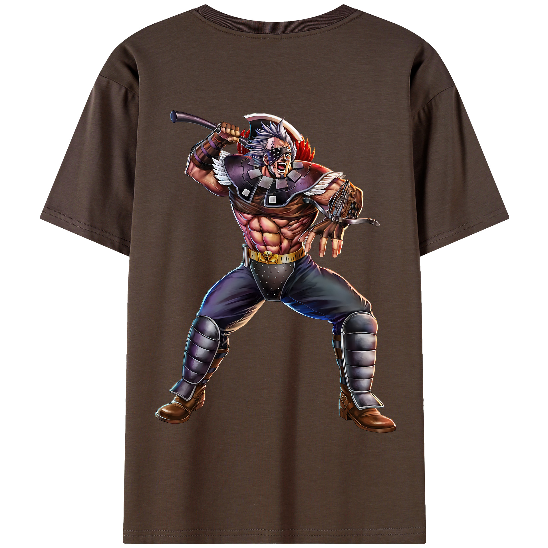 （画像用） 北斗の拳 Fist of the North Star 綿100％半袖Tシャツ（背面プリント）