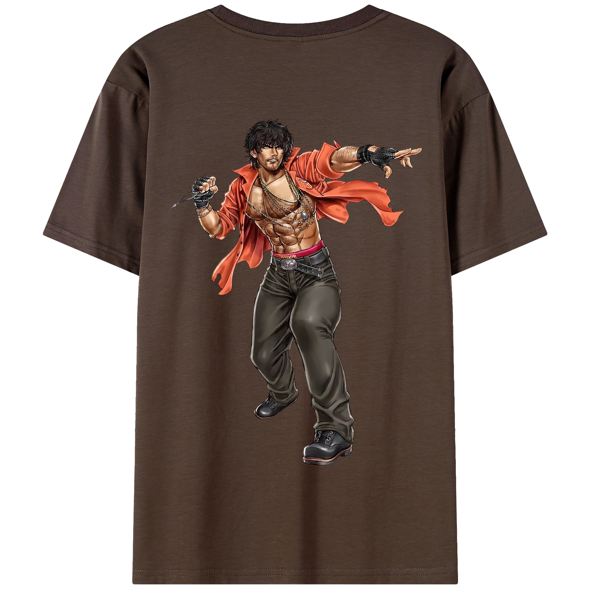 （画像用） 北斗の拳 Fist of the North Star 綿100％半袖Tシャツ（背面プリント）