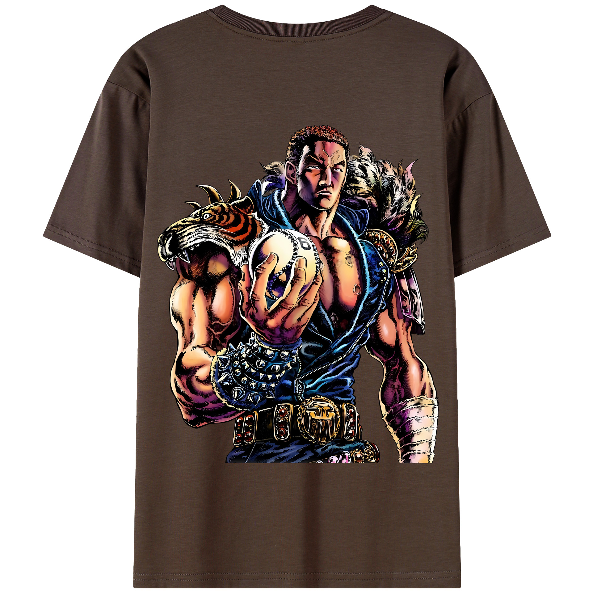 （画像用） 北斗の拳 Fist of the North Star 綿100％半袖Tシャツ（背面プリント）