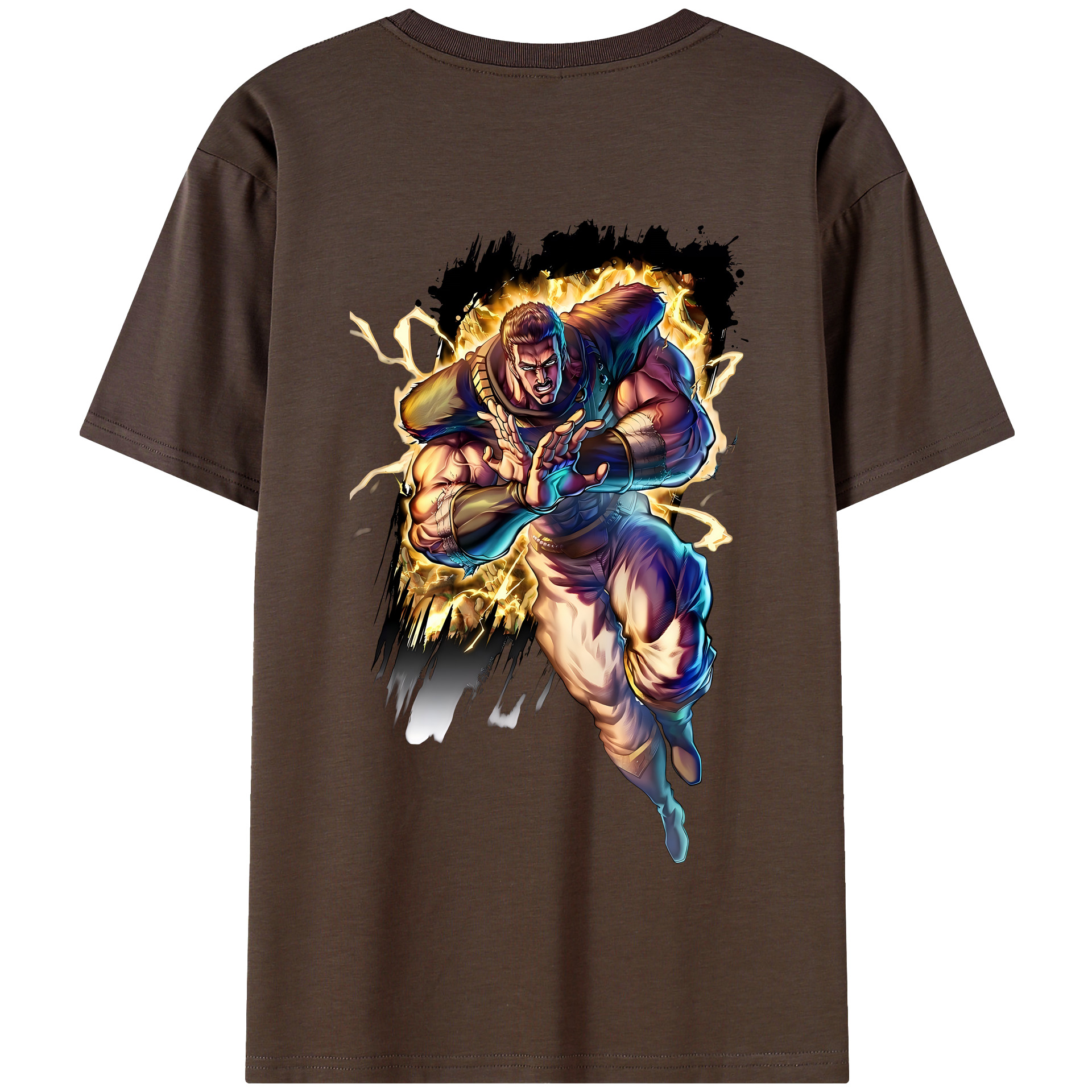 （画像用） 北斗の拳 Fist of the North Star 綿100％半袖Tシャツ（背面プリント）