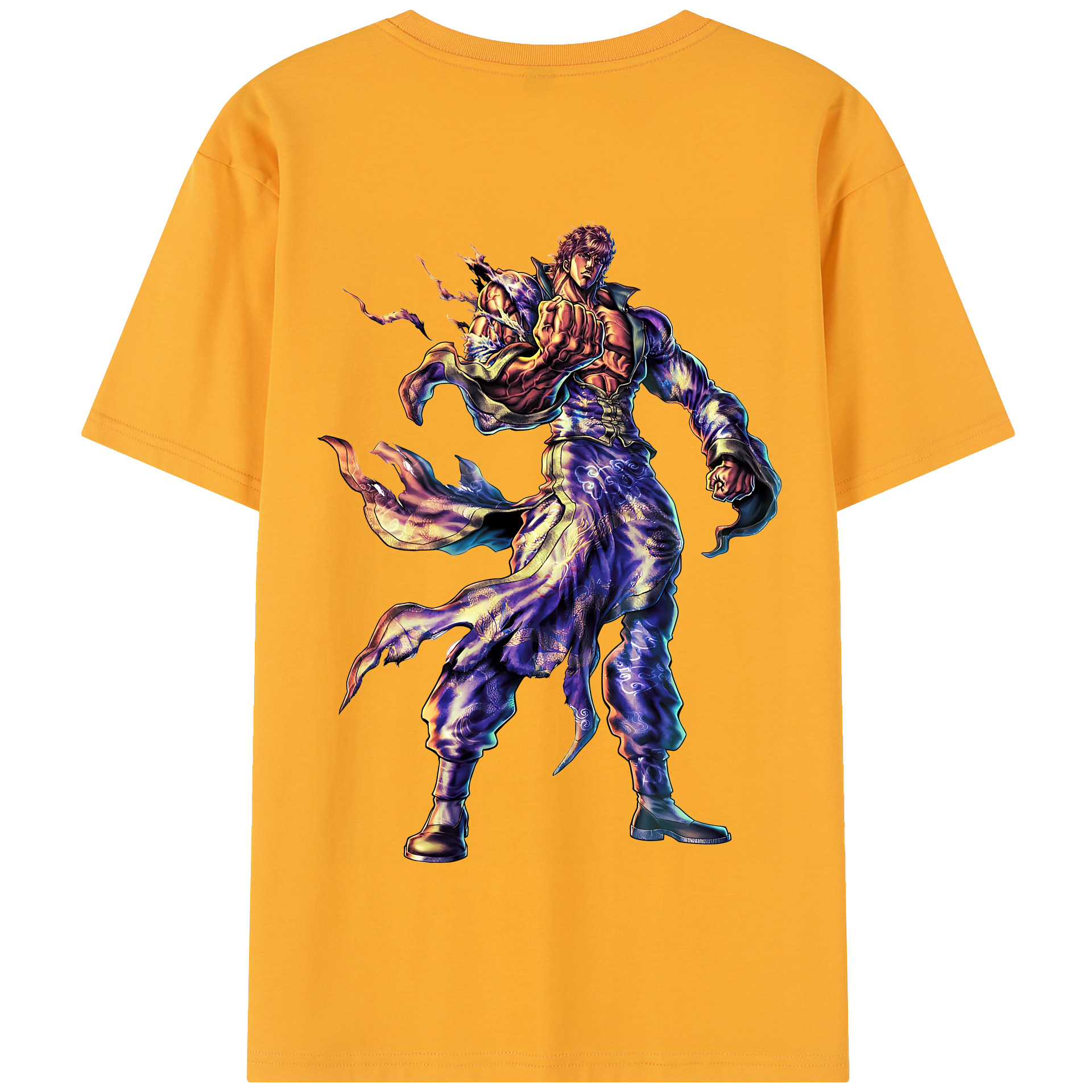 （画像用） 北斗の拳 Fist of the North Star 綿100％半袖Tシャツ（背面プリント）