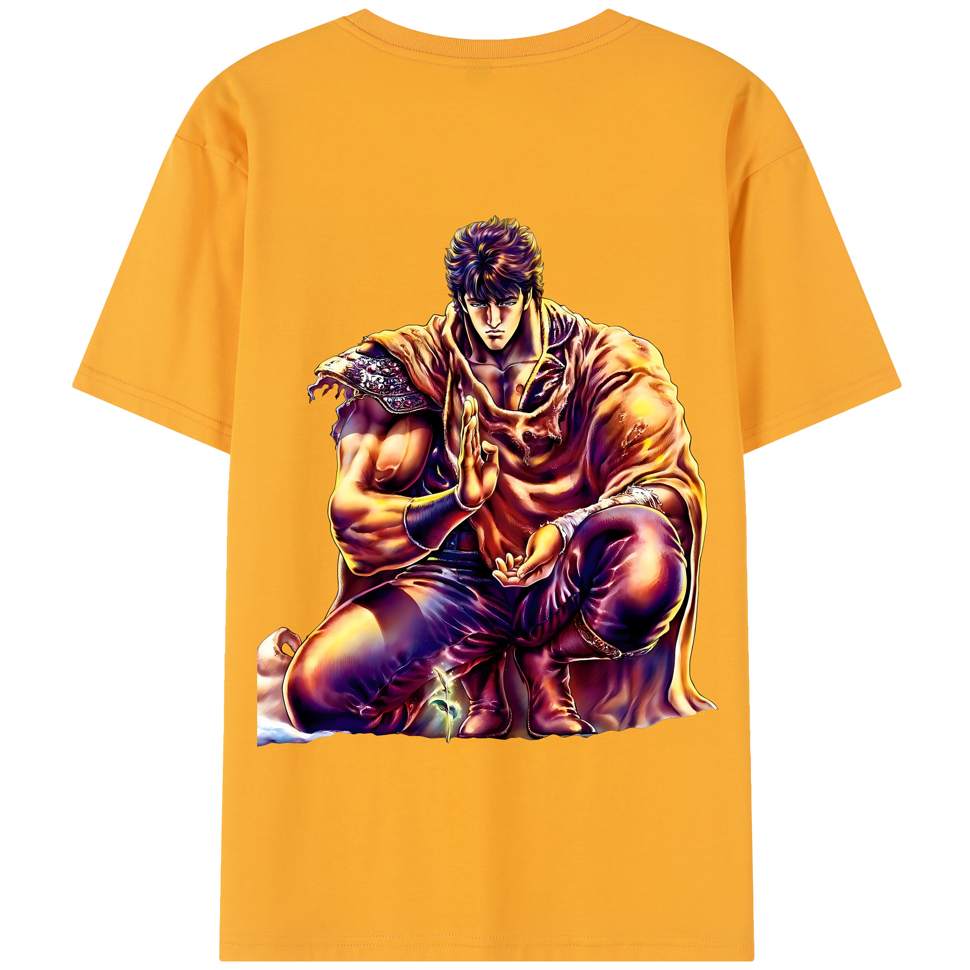 （画像用） 北斗の拳 Fist of the North Star 綿100％半袖Tシャツ（背面プリント）