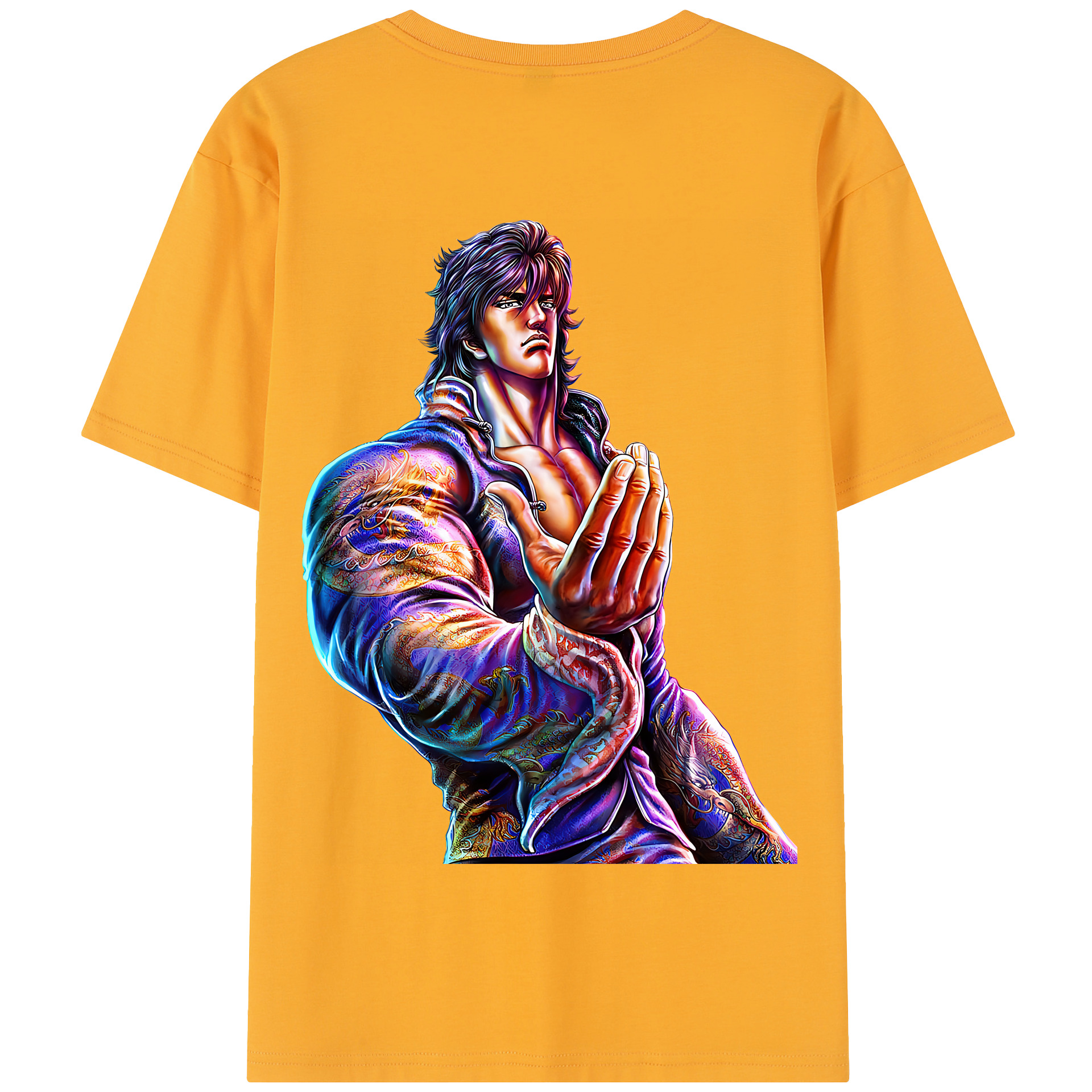 （画像用） 北斗の拳 Fist of the North Star 綿100％半袖Tシャツ（背面プリント）