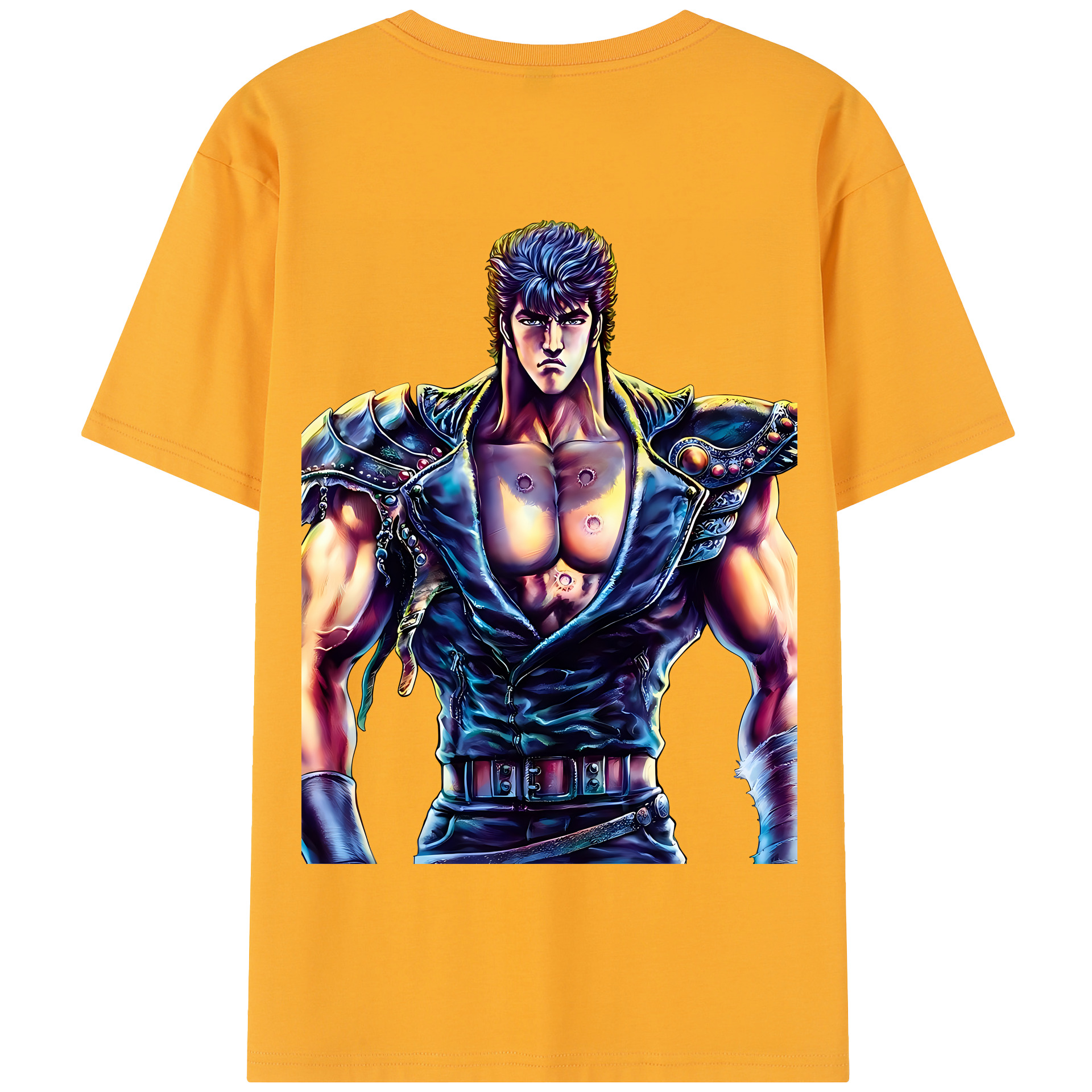 （画像用） 北斗の拳 Fist of the North Star 綿100％半袖Tシャツ（背面プリント）
